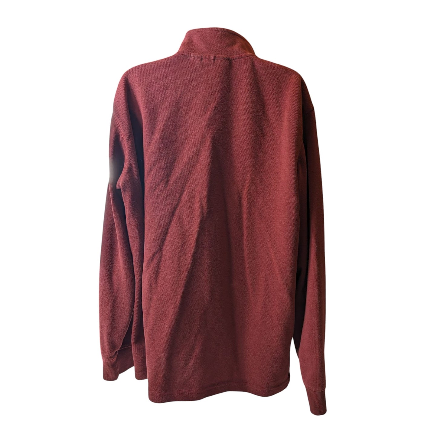 Harley Davidson Sweatshirt Men XL Fitted Women XL Zip Pullover Burgundy Maroon