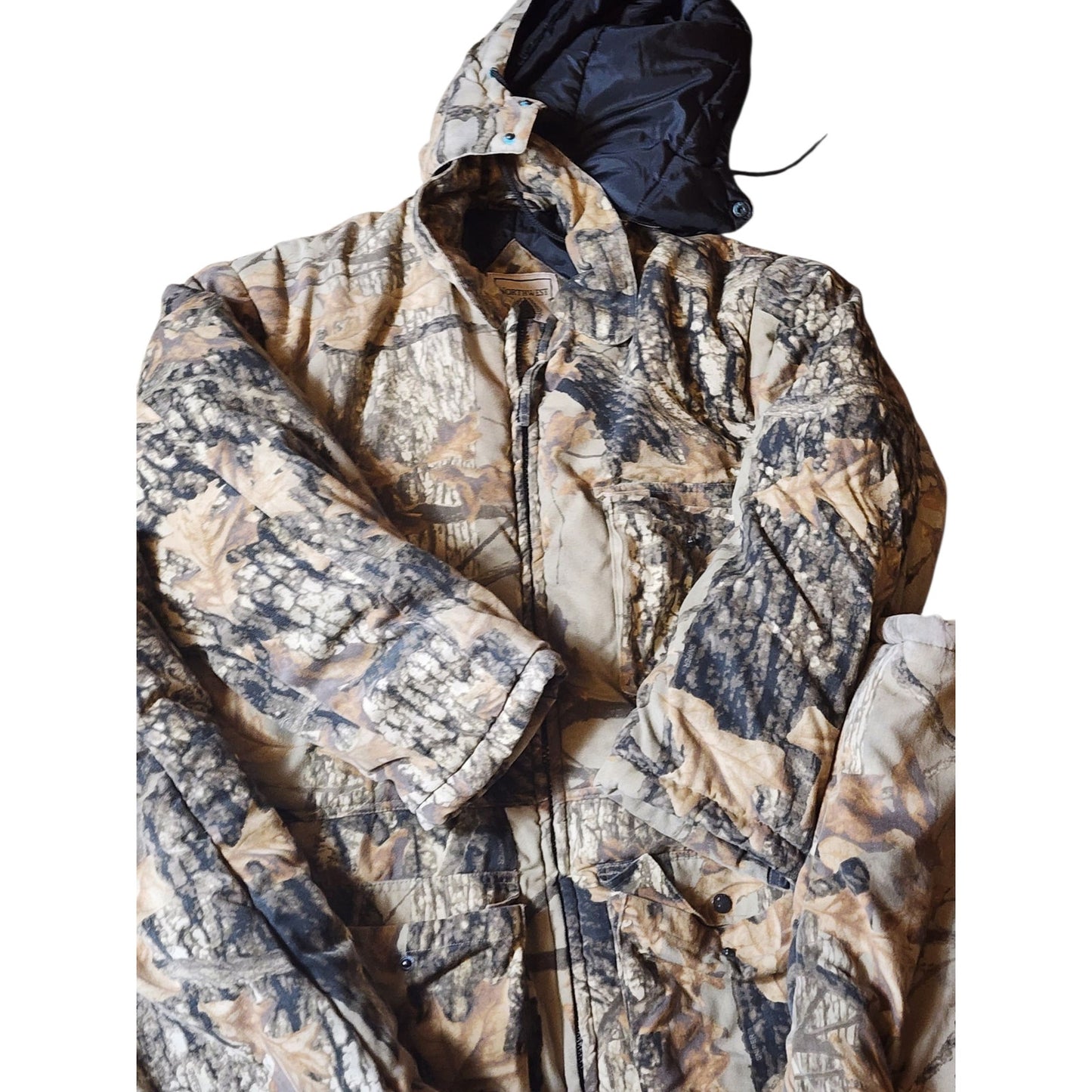 Northwest Territory Sniper Camo Hunting Coveralls Jacket Men XL Insulated Hooded