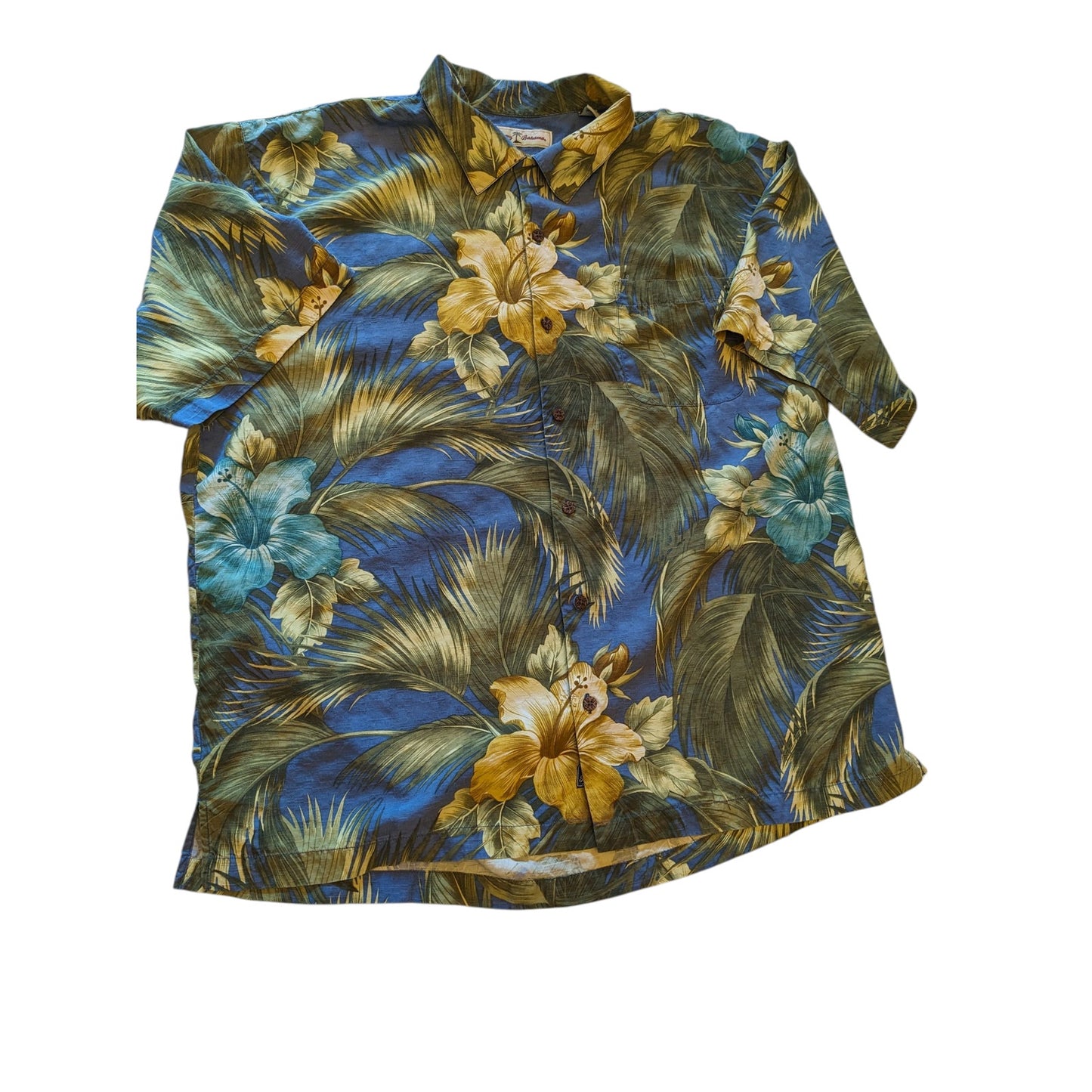 Tommy Bahama Silk Hawaiian Shirt Men XL Tropical Button Short Sleeve Luau Beach