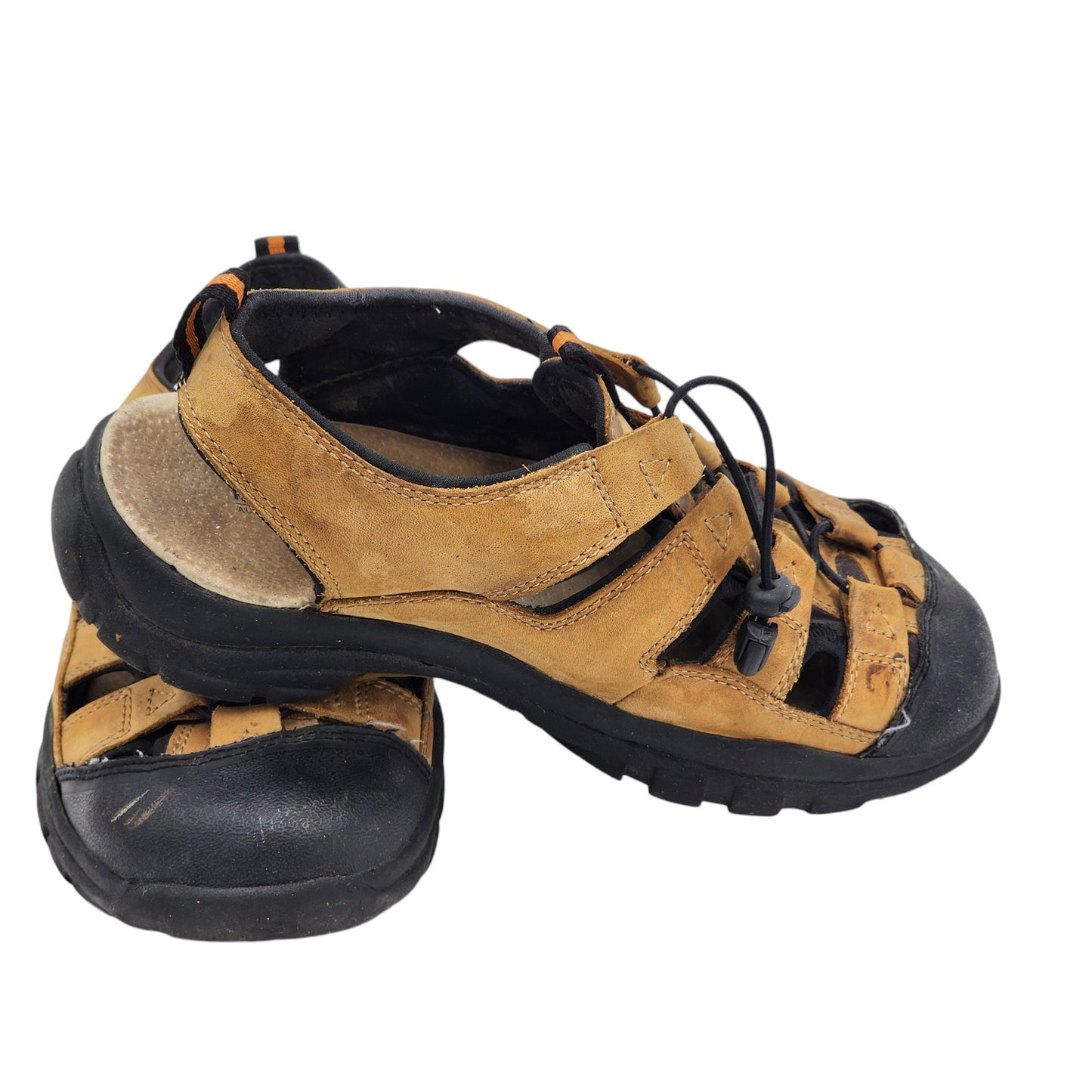 Reel Legends Sandals Fisherman Mens Size 9M Wolf Leather Outdoor Adjustable