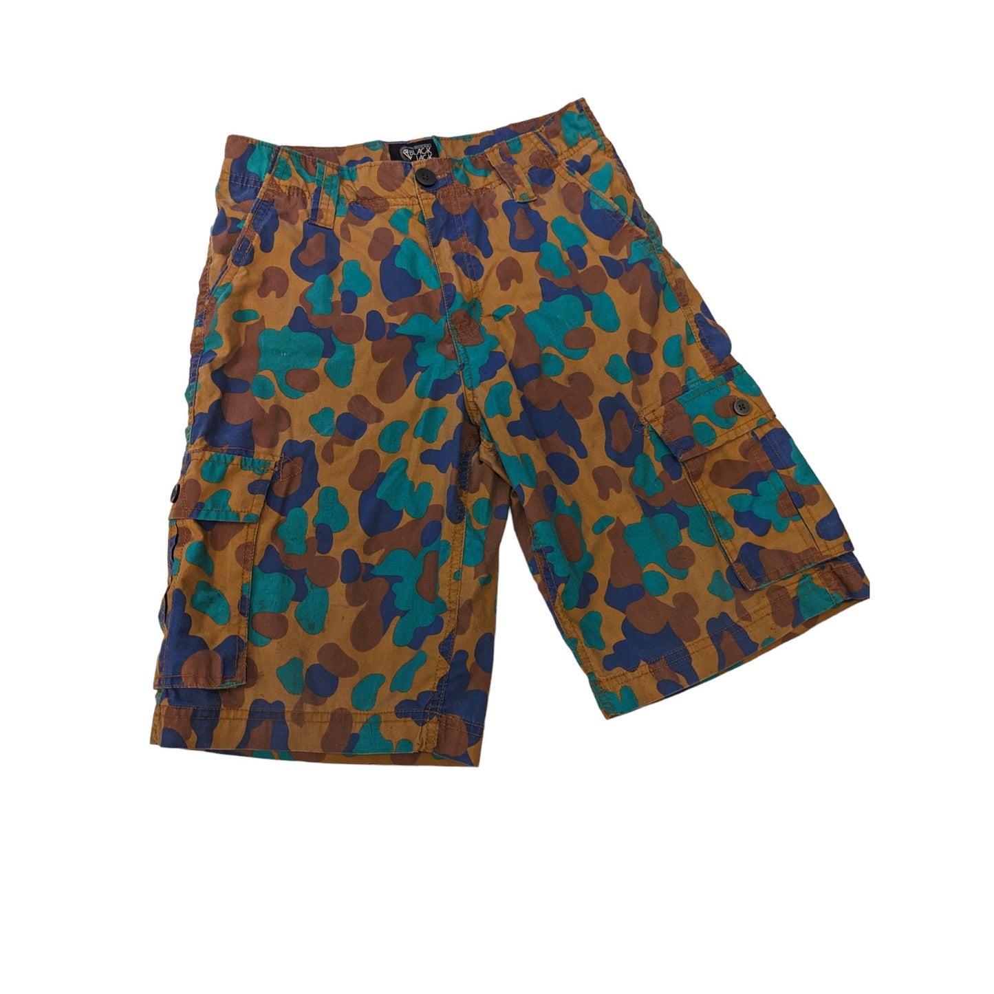 Black Jack Shorts Women 14 Cargo Camo Brown Blue Green Multiple Pockets Tactical
