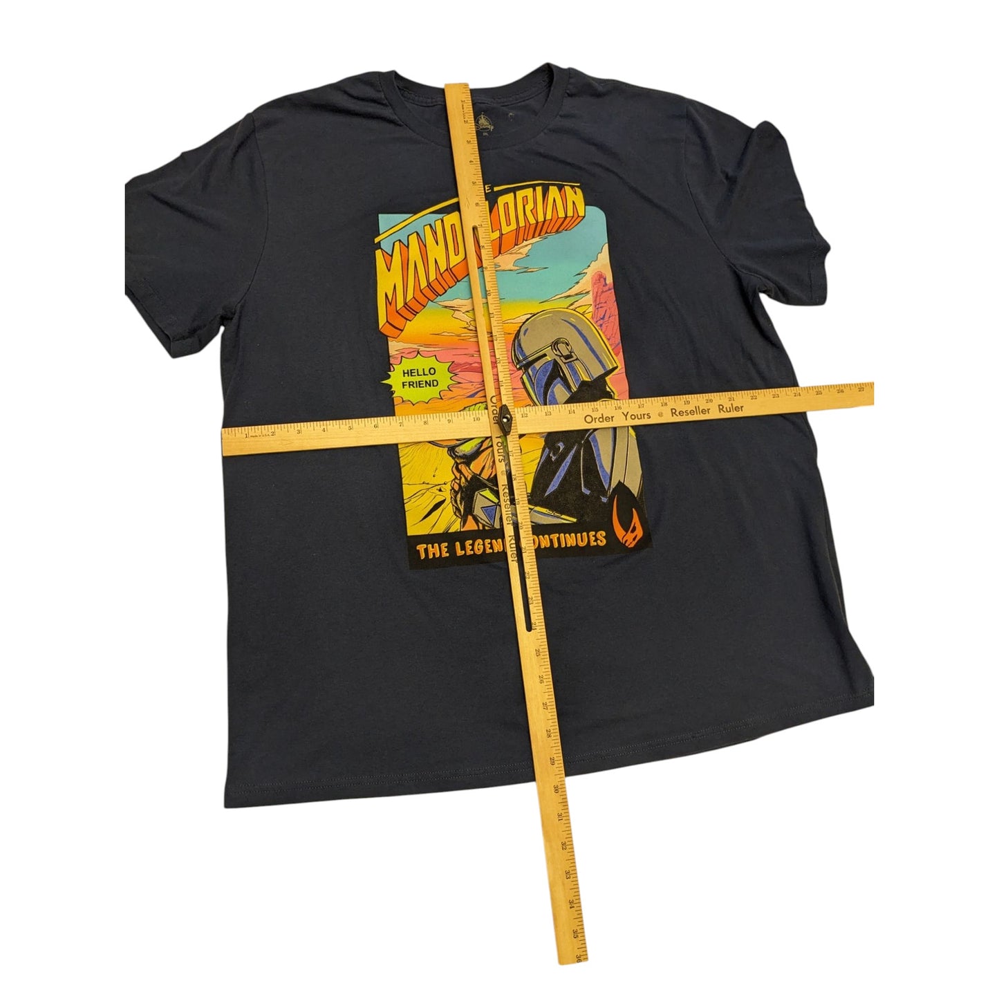 Disney Star Wars Mandalorian Men 2XL Short Sleeve Graphic Shirt Baby Yoda Grogu