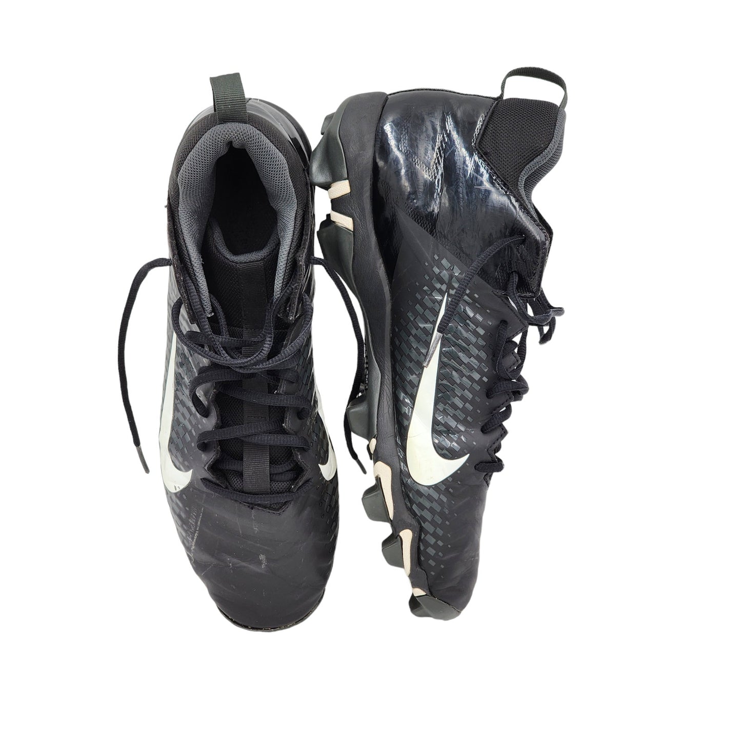 Nike Alpha Menace Shark 3 Football Cleats Mens Size 13 Black White FastFlex