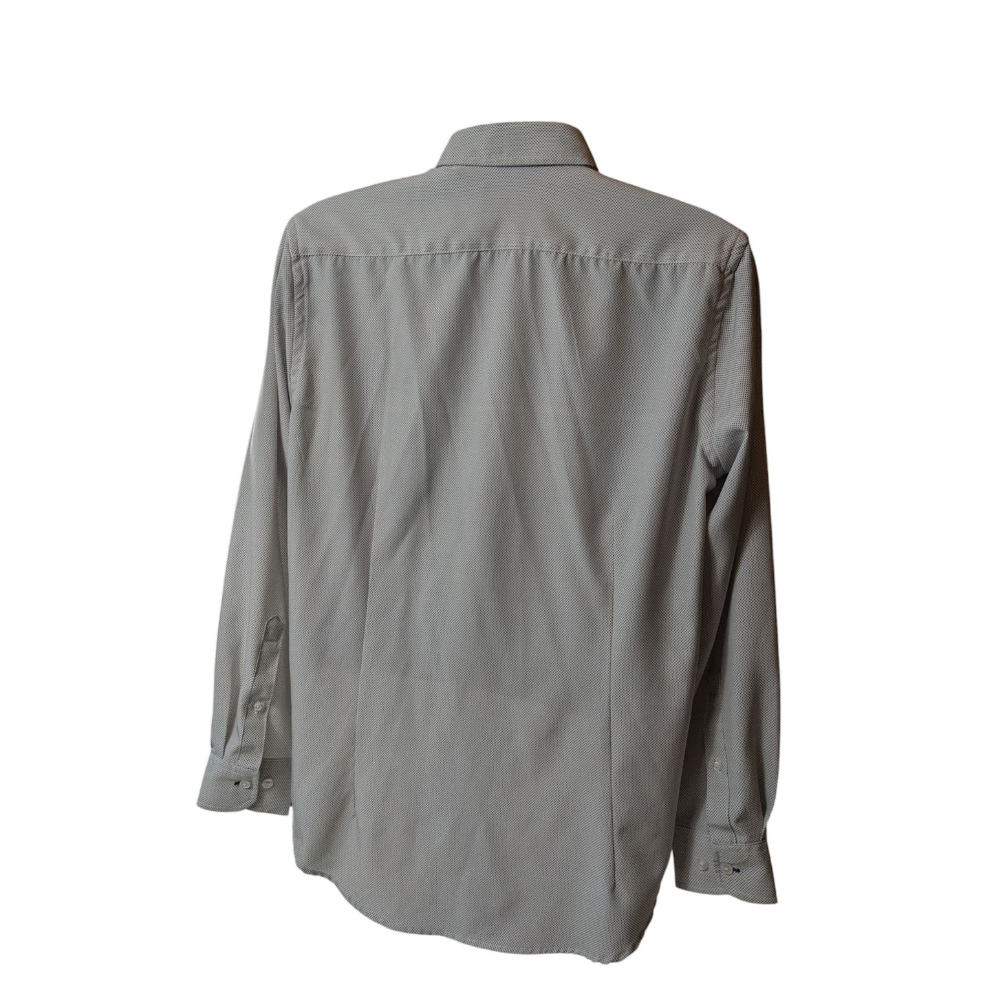 Report Collection Dress Shirt Men Large Slim 16.5 34/35 Stretch X4 Long Sleeve