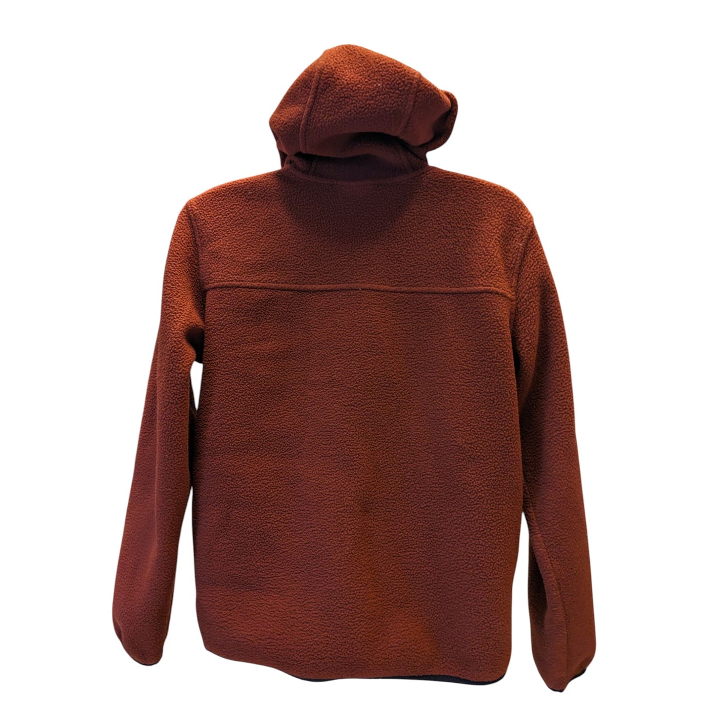 North Face Hoodie Mens Medium Pullover Fleece Jacket Rust Brown Kangaroo Pocket