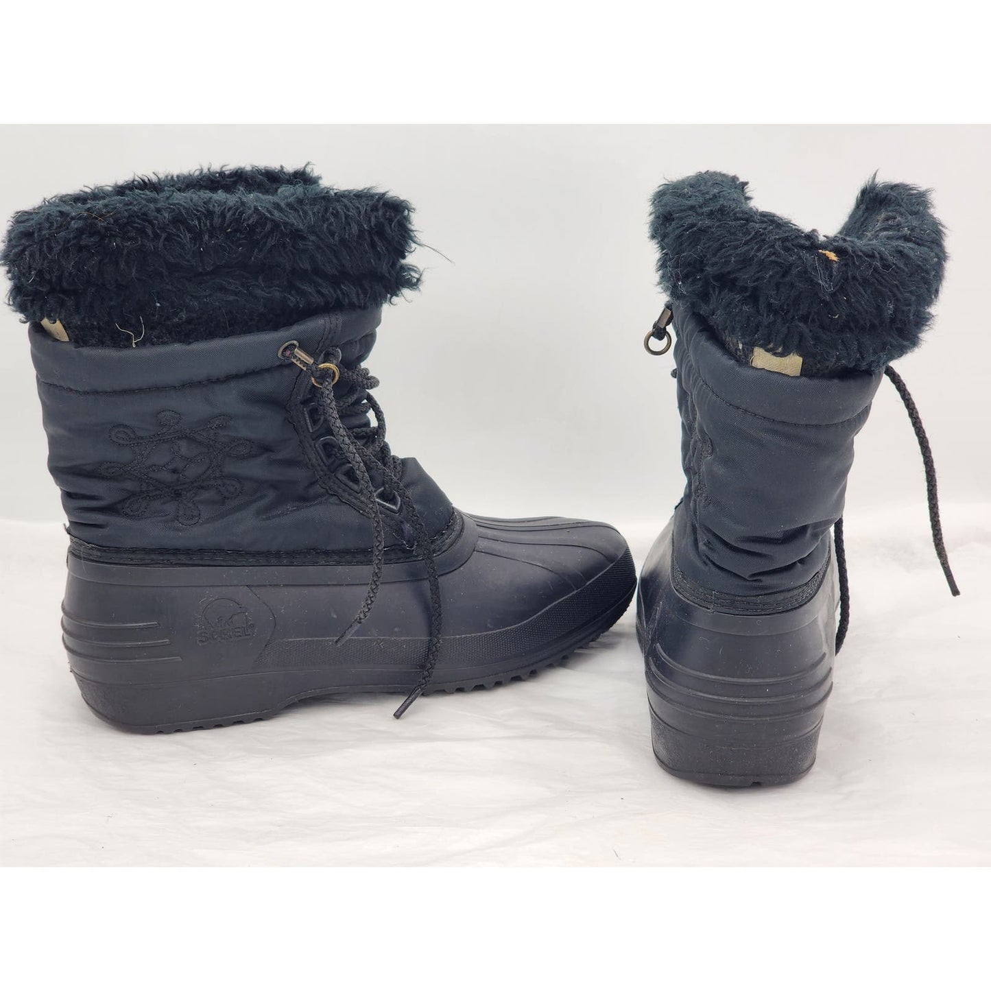 Sorel Boots Womens 8 Insulated Winter Black Snow Cold Weather Warm Waterproof
