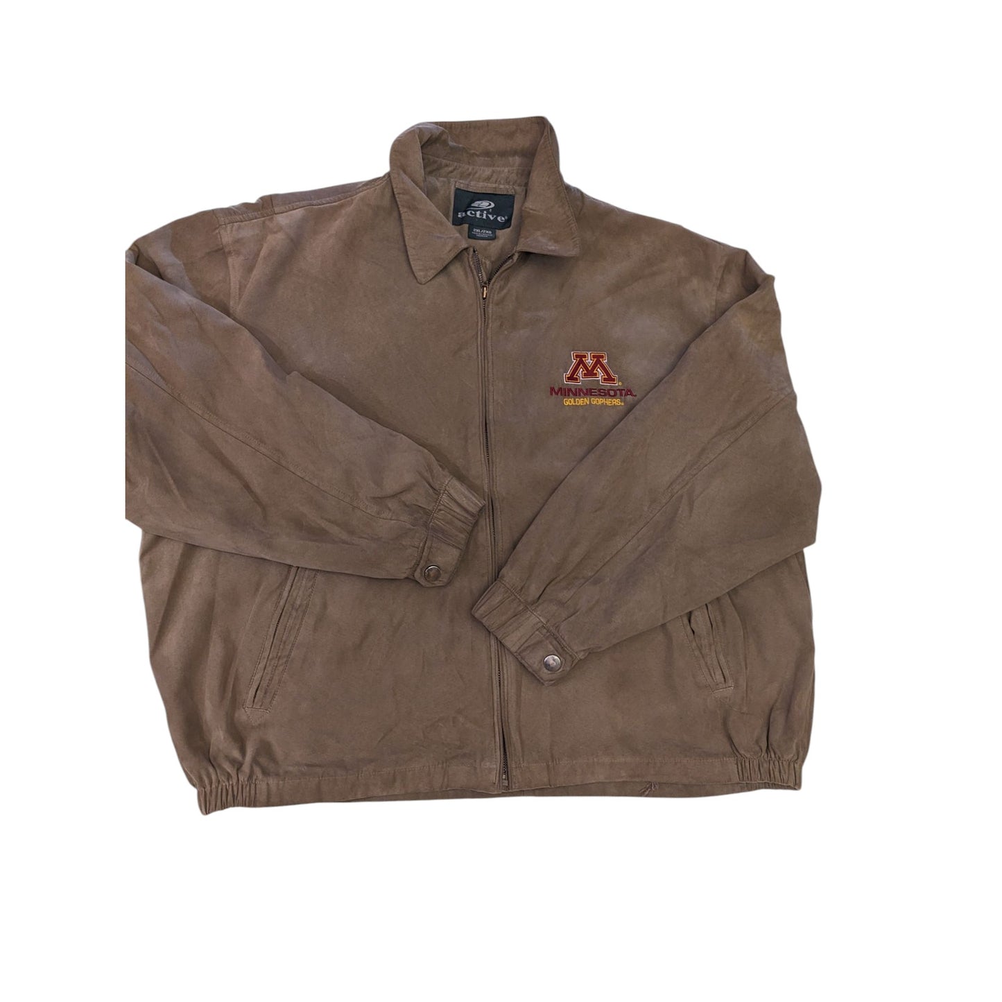 Vintage Minnesota Golden Gophers Men 2XL Jacket Active Zip Bomber Collegiate