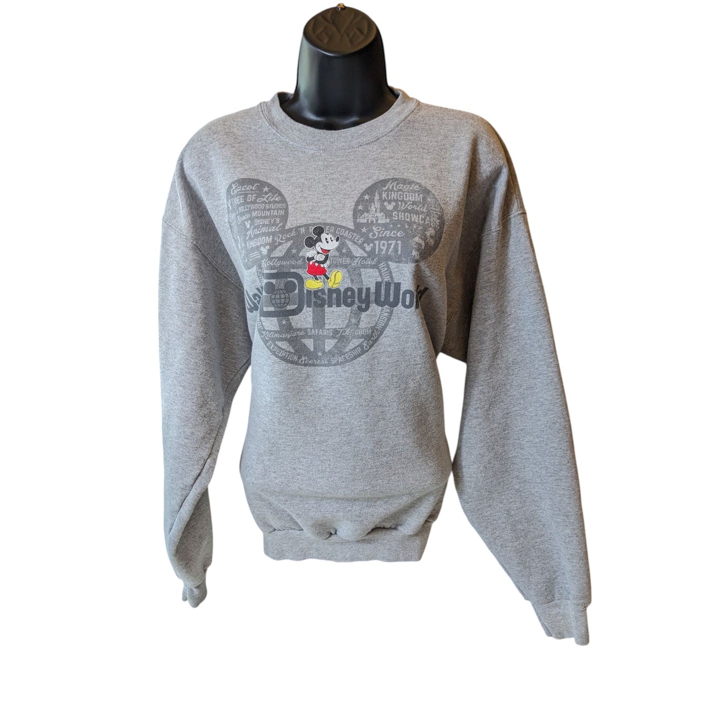 Disney Parks Mickey Mouse Sweatshirt Womens Large Hanes Walt Disney World