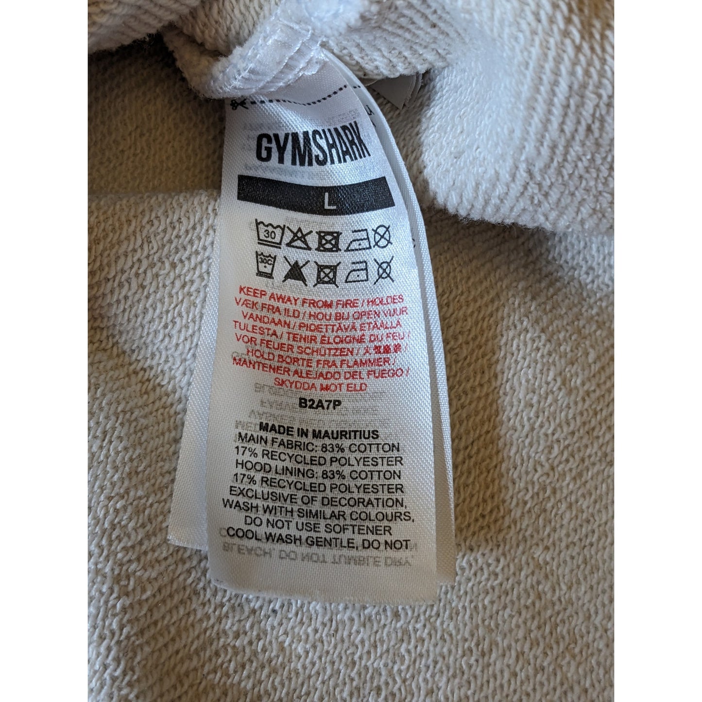 Gymshark Mens Large Hoodie Pullover Sweatshirt Logo Front Kangaroo Pocket