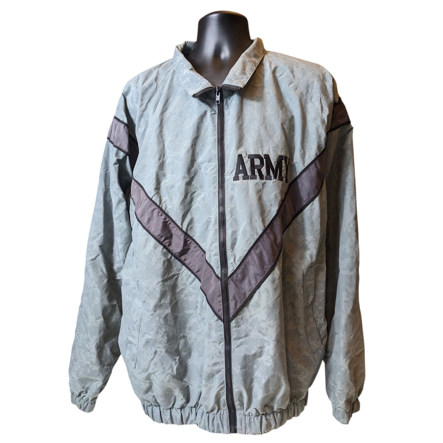 SKILCRAFT Army PFU Jacket Mens XL Long Nylon Windbreaker Military Surplus Refle