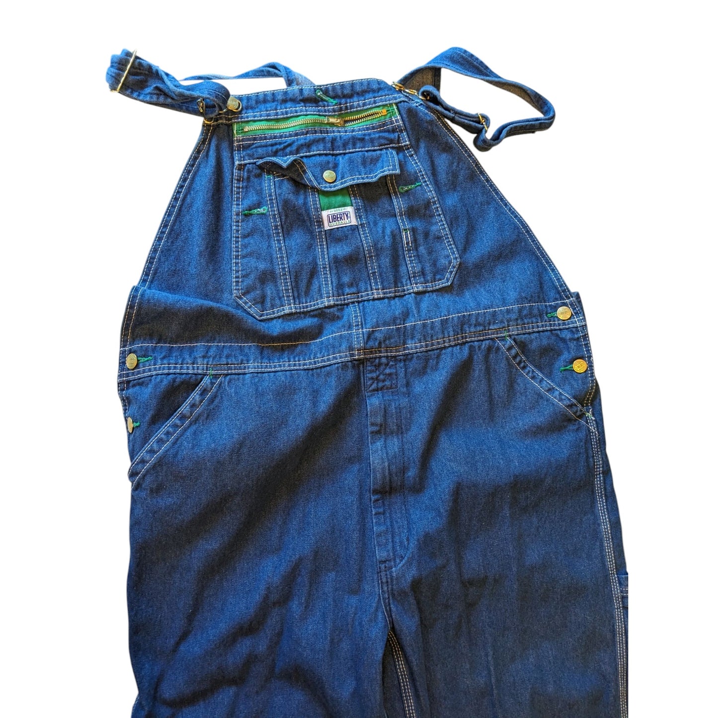 Liberty Denim Overalls Men 40x30 Workwear Bib Carpenter Style Utility Adjustable