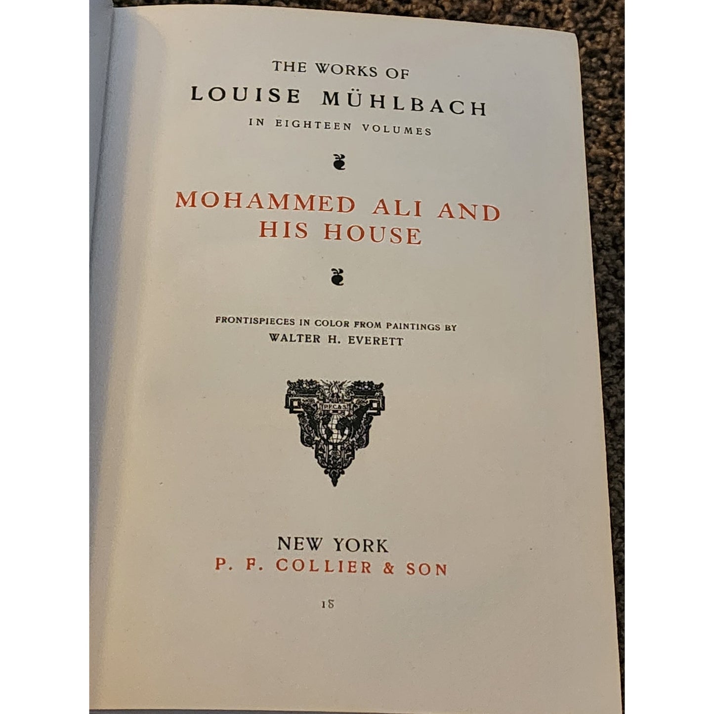 Works of Louise Muhlbach 4 Volume Mohammed Ali Merchant Andreas Goethe Vintage