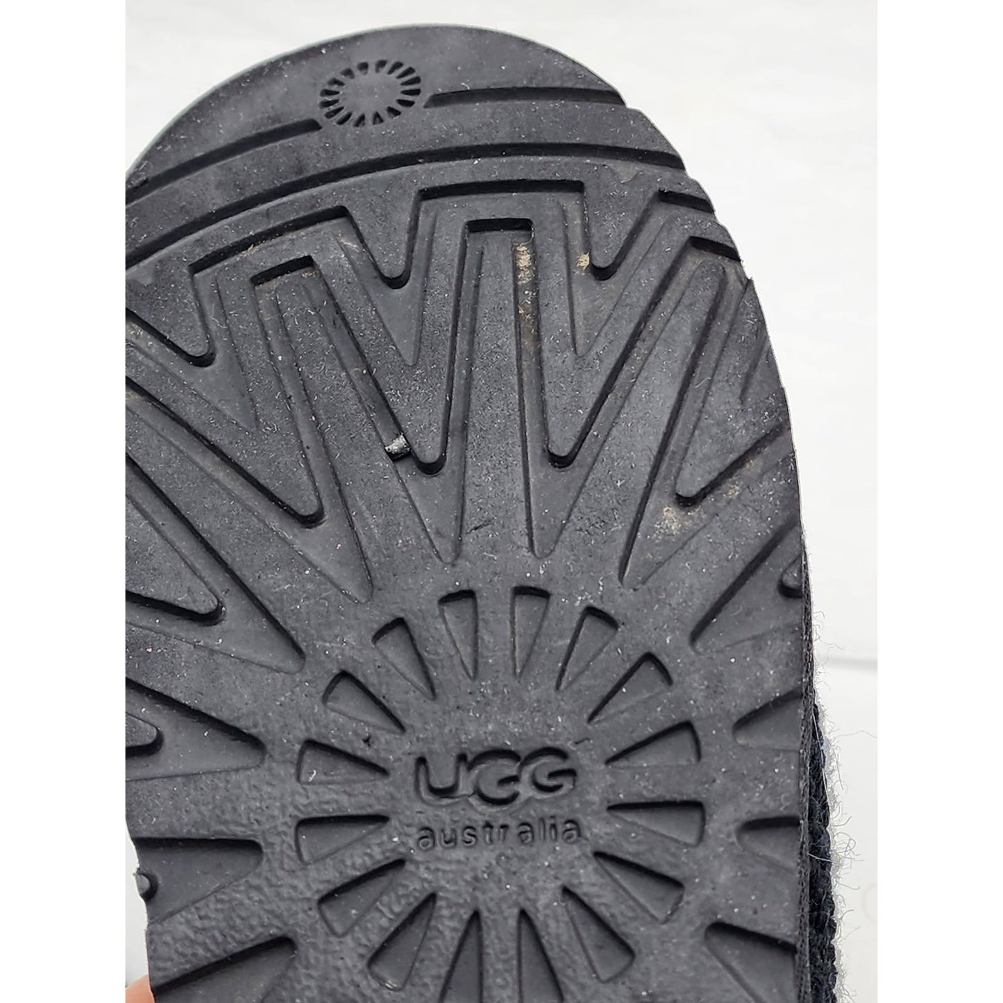 Ugg Classic Cardy Boots Womens Knitted Size 8 Black 5819 Mid Calf To Tall Sock