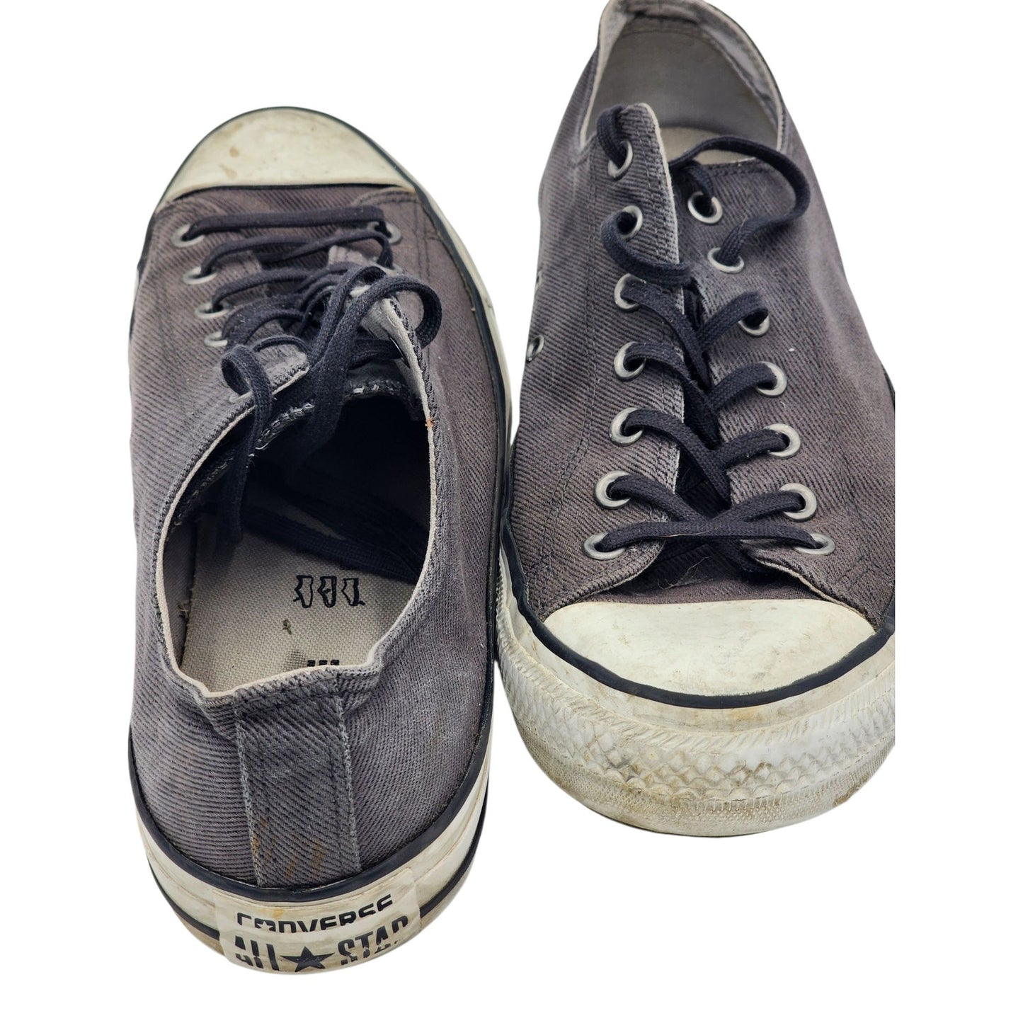 Converse Chuck Taylor Low Top Shoes Mens 12 Womens 14 Gray Grunge Skater 150350F