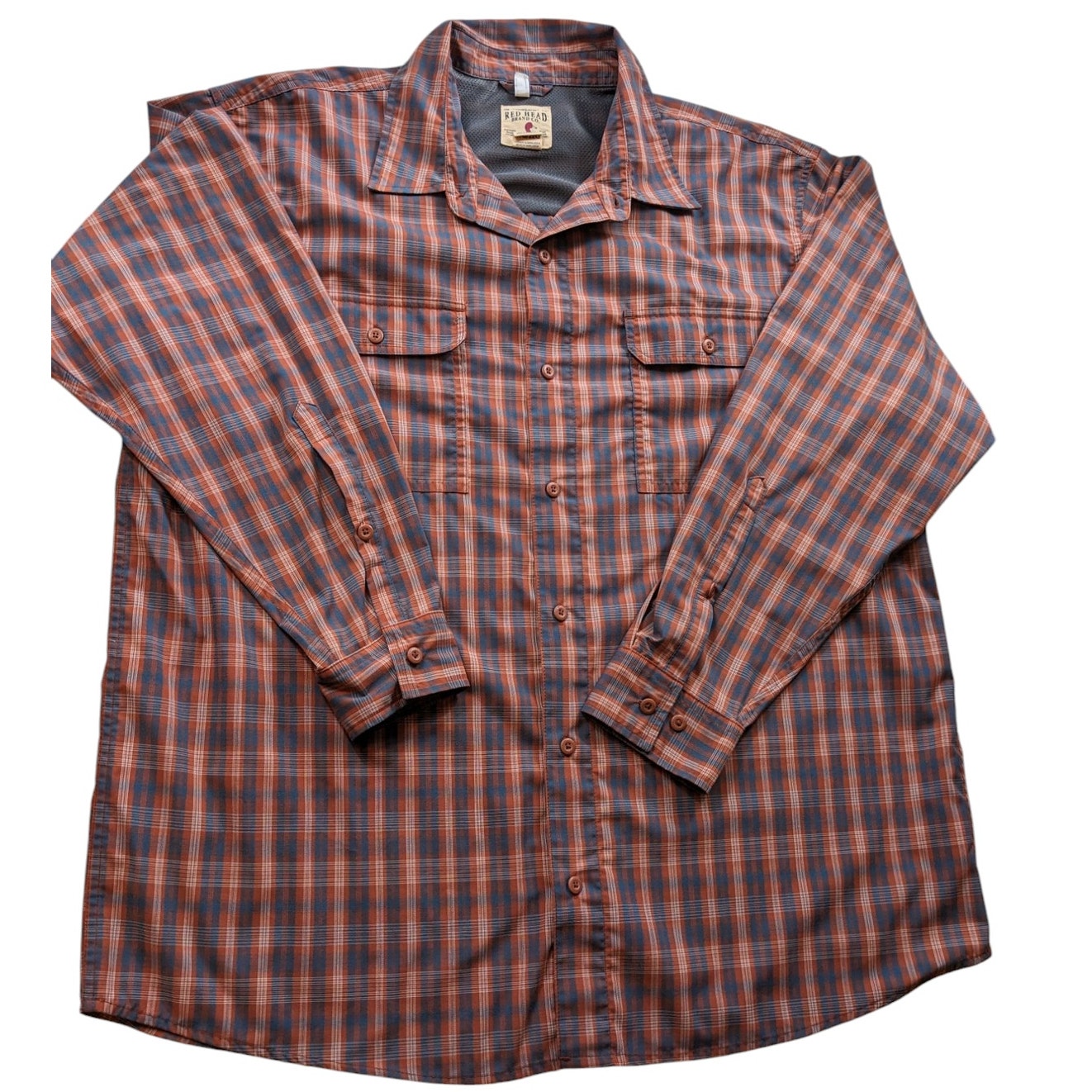 Redhead Shirt Mens 2XL Plaid Long Sleeve Button Up Hiking Outdoor Top Hunting