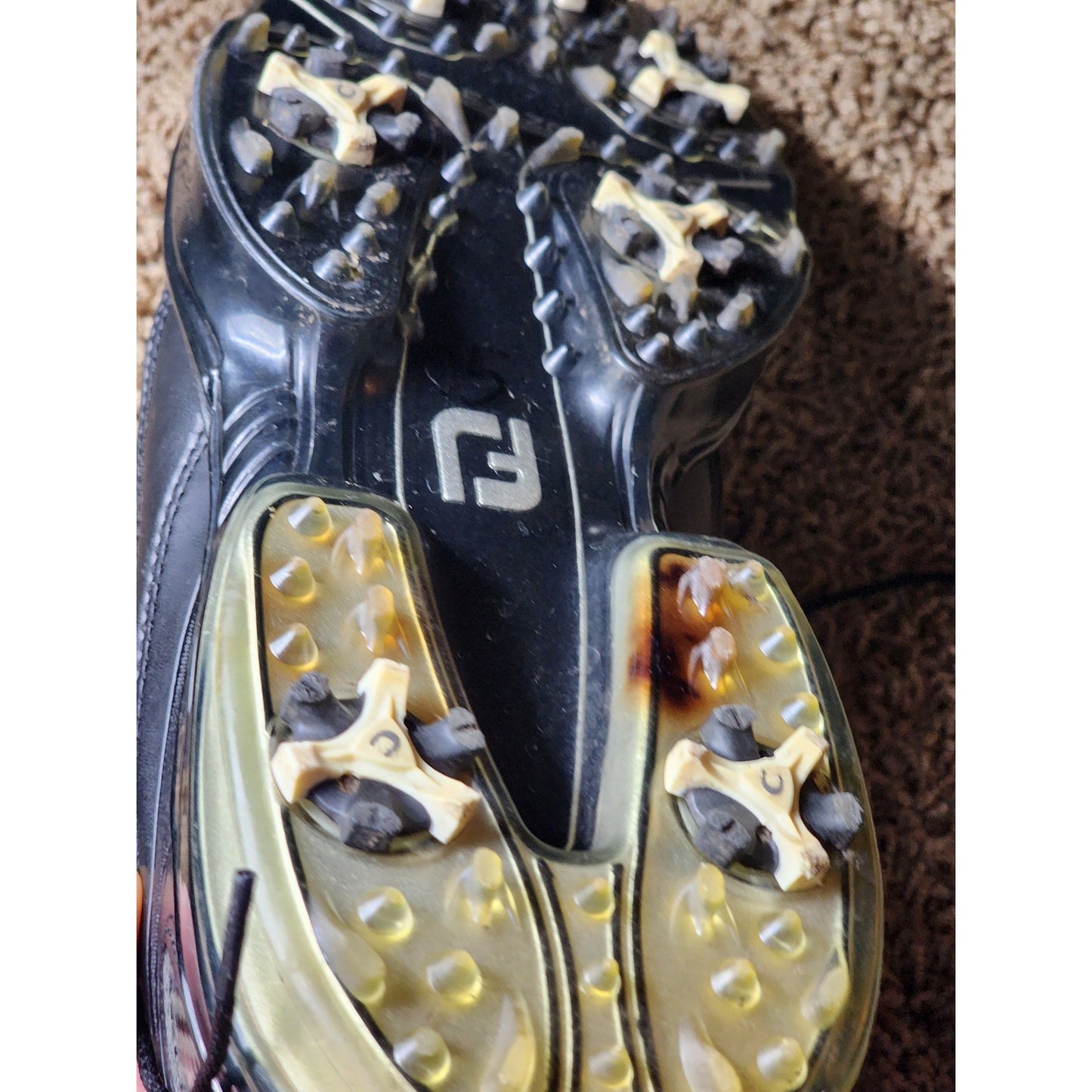 FootJoy Sport Golf Shoes Mens 11M Leather Flex Zone Spikes Cleats Athletic 53145