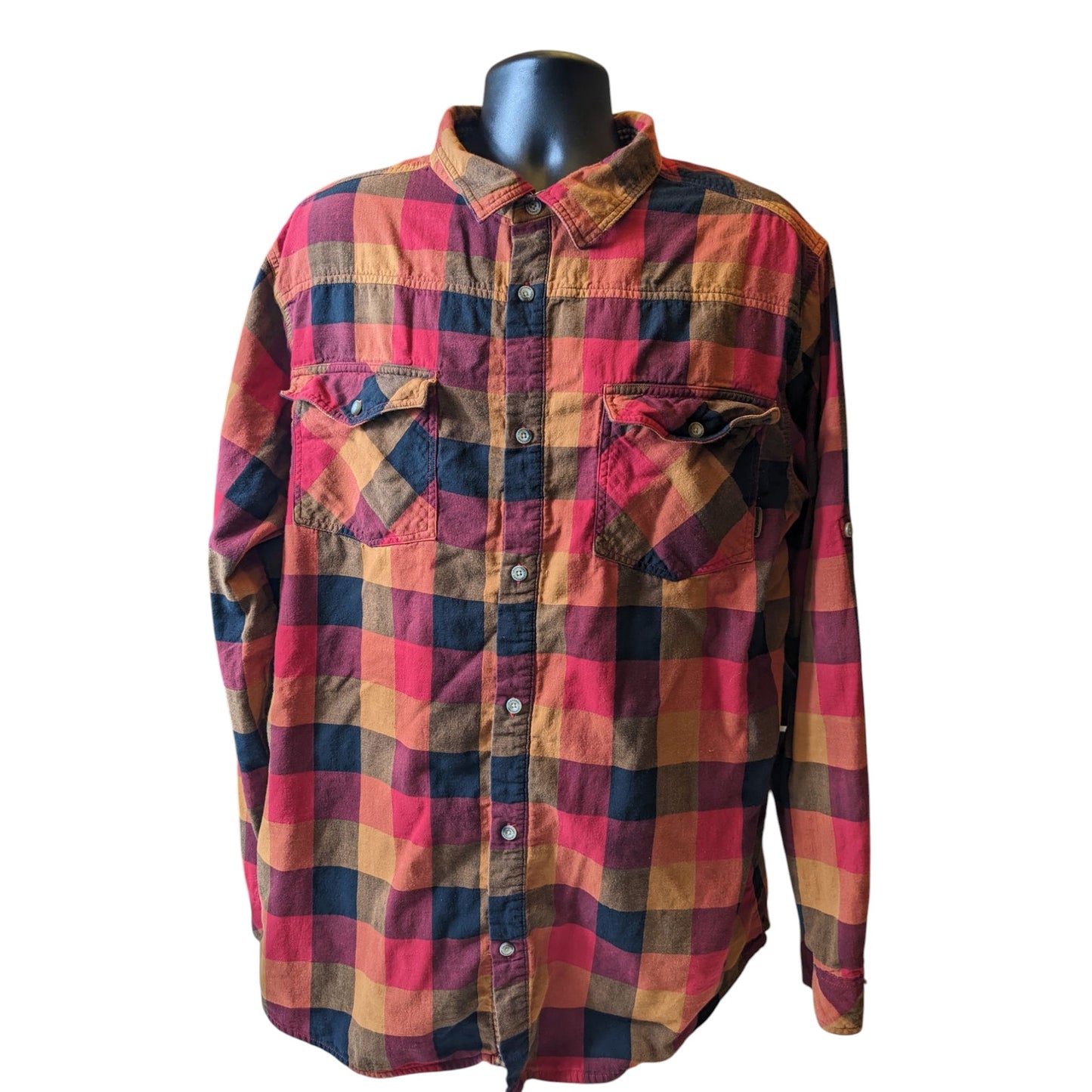 Legendary Whitetails Flannel Shirt Men 2XLT Buffalo Plaid Button Up Lumberjack