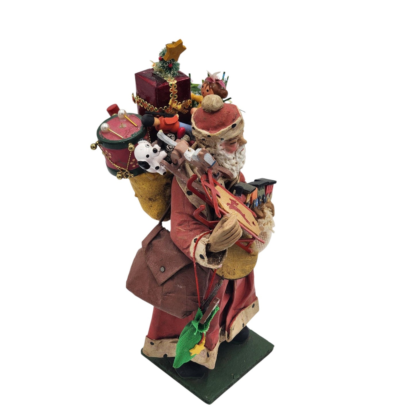 Vintage Italian Santa Figurine Italy HandPainted Old World Christmas Decor 10"