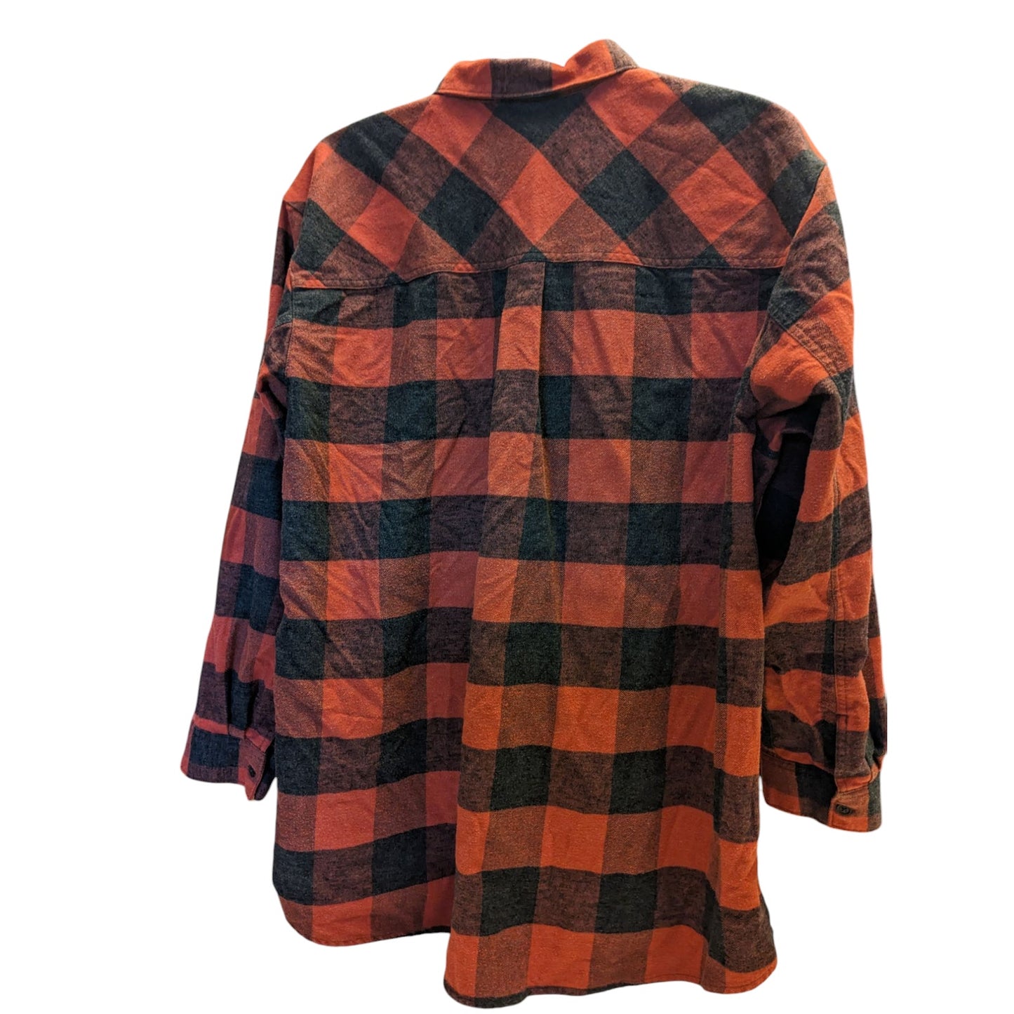 Eddie Bauer Women’s 3X Flannel Shirt Plaid Button Up Buffalo Check