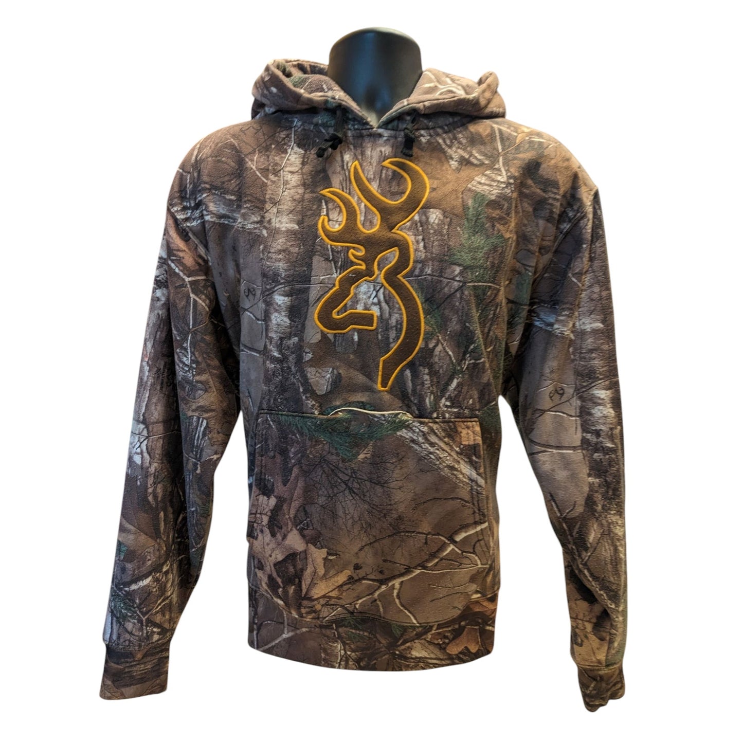 Browning Camo Hoodie Mens Large Pullover Hunting Sweatshirt Realtree Pattern
