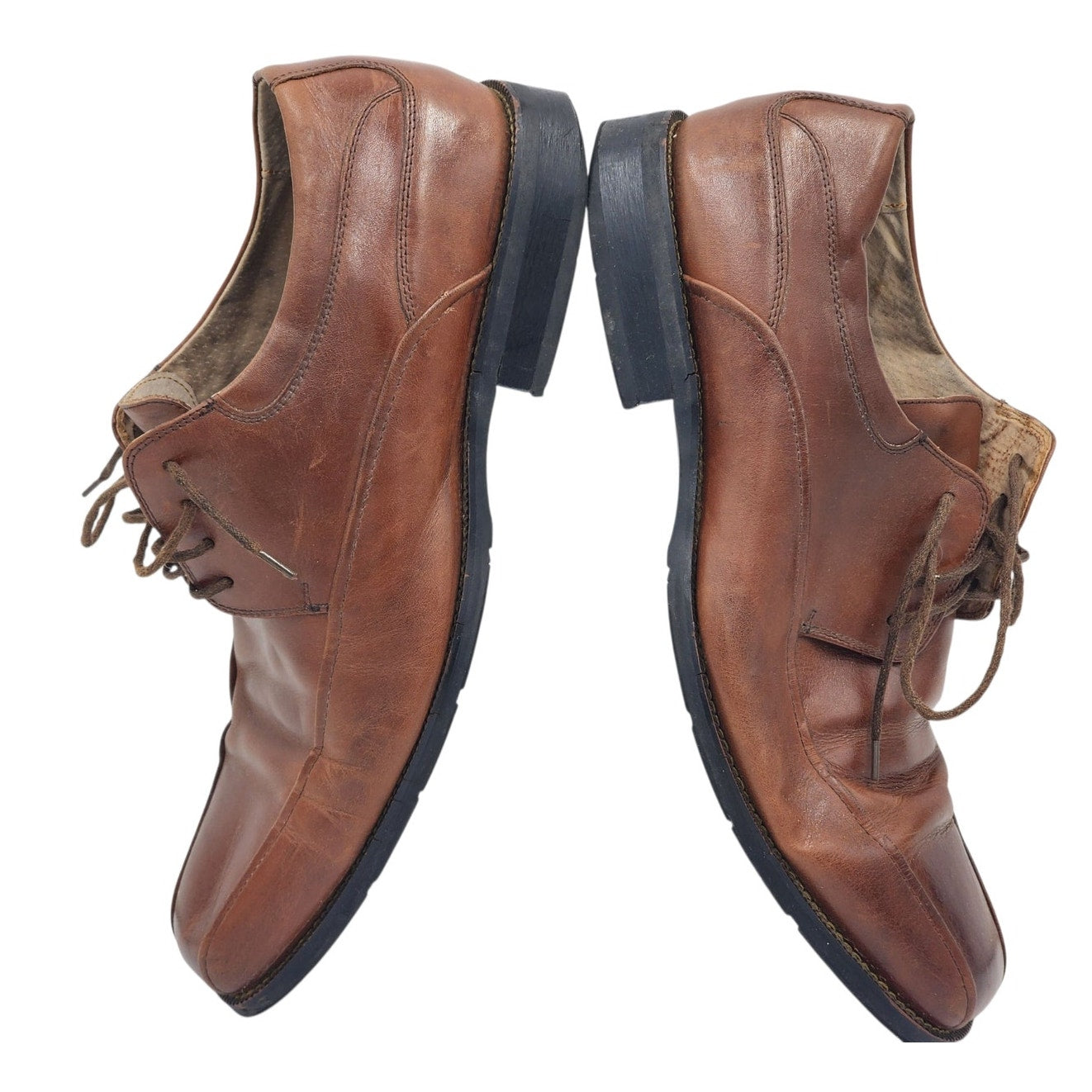 Florsheim Shoes Mens 11 3E Wide Comfortech Leather Oxford Dress Square Toe Lace