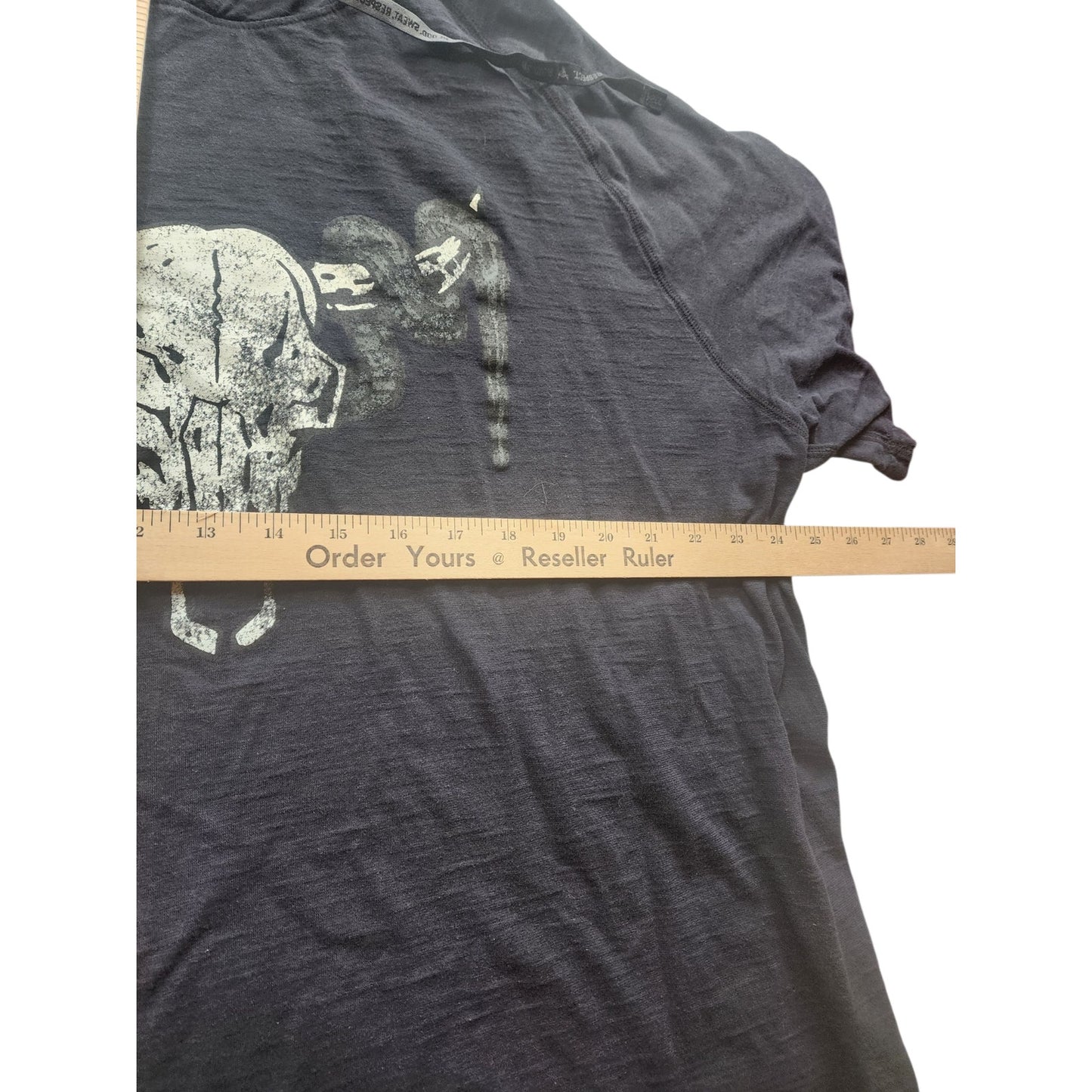 Under Armour Project Rock Hoodie Men XXL Bull Skull Graphic Short Sleeve Loose