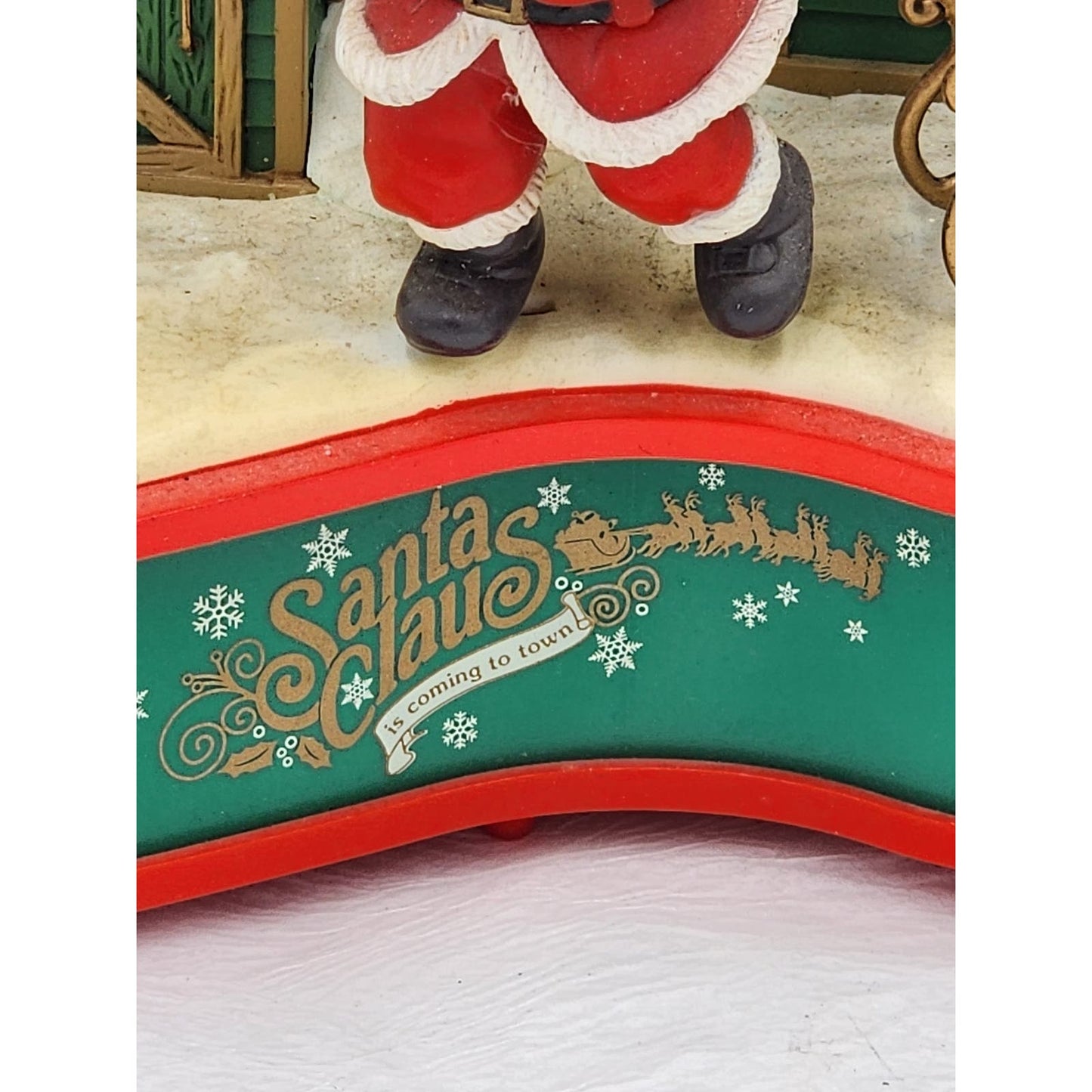Lustre Fame Santa Claus Coming To Town Animated Music Box Holiday Vintage 1995