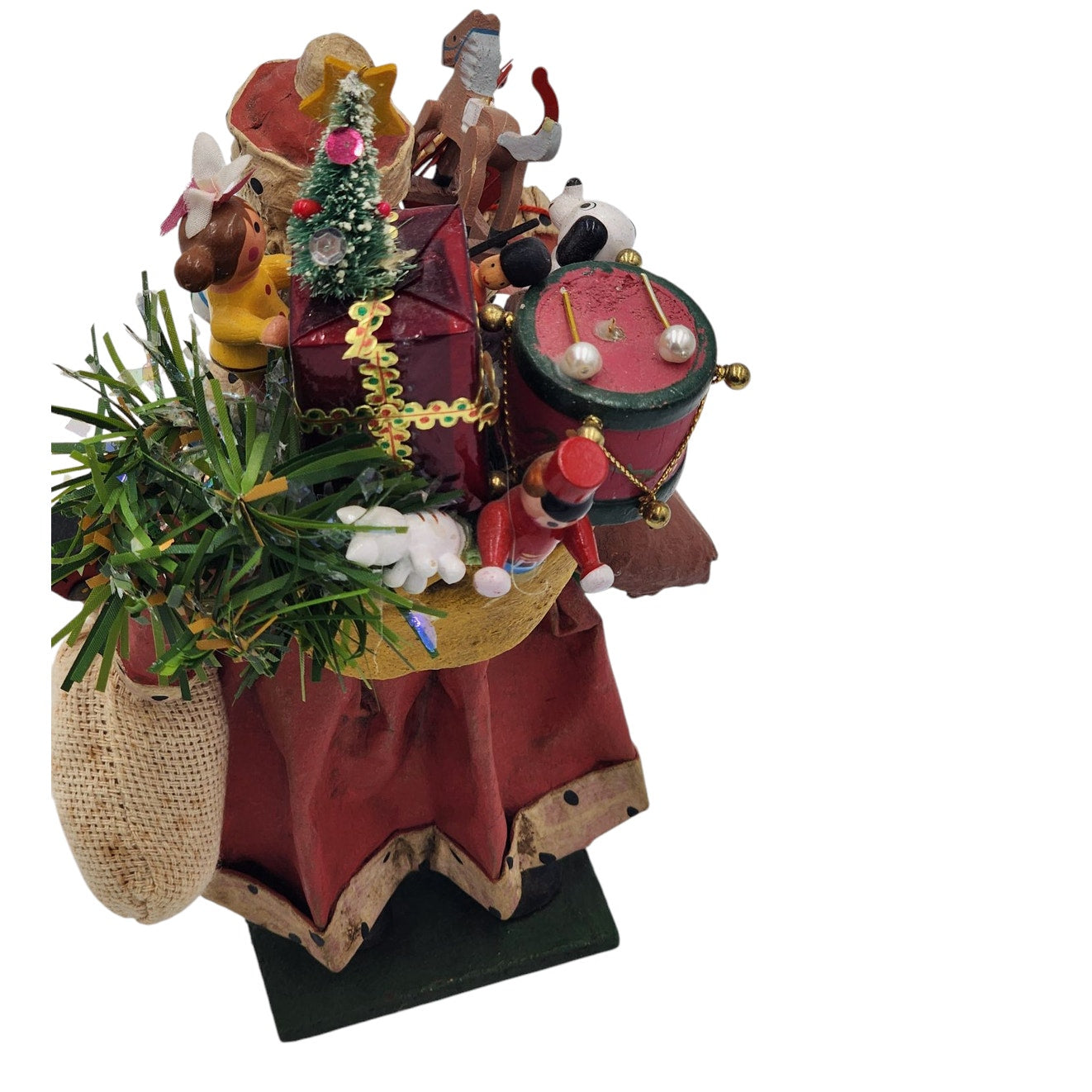 Vintage Italian Santa Figurine Italy HandPainted Old World Christmas Decor 10"