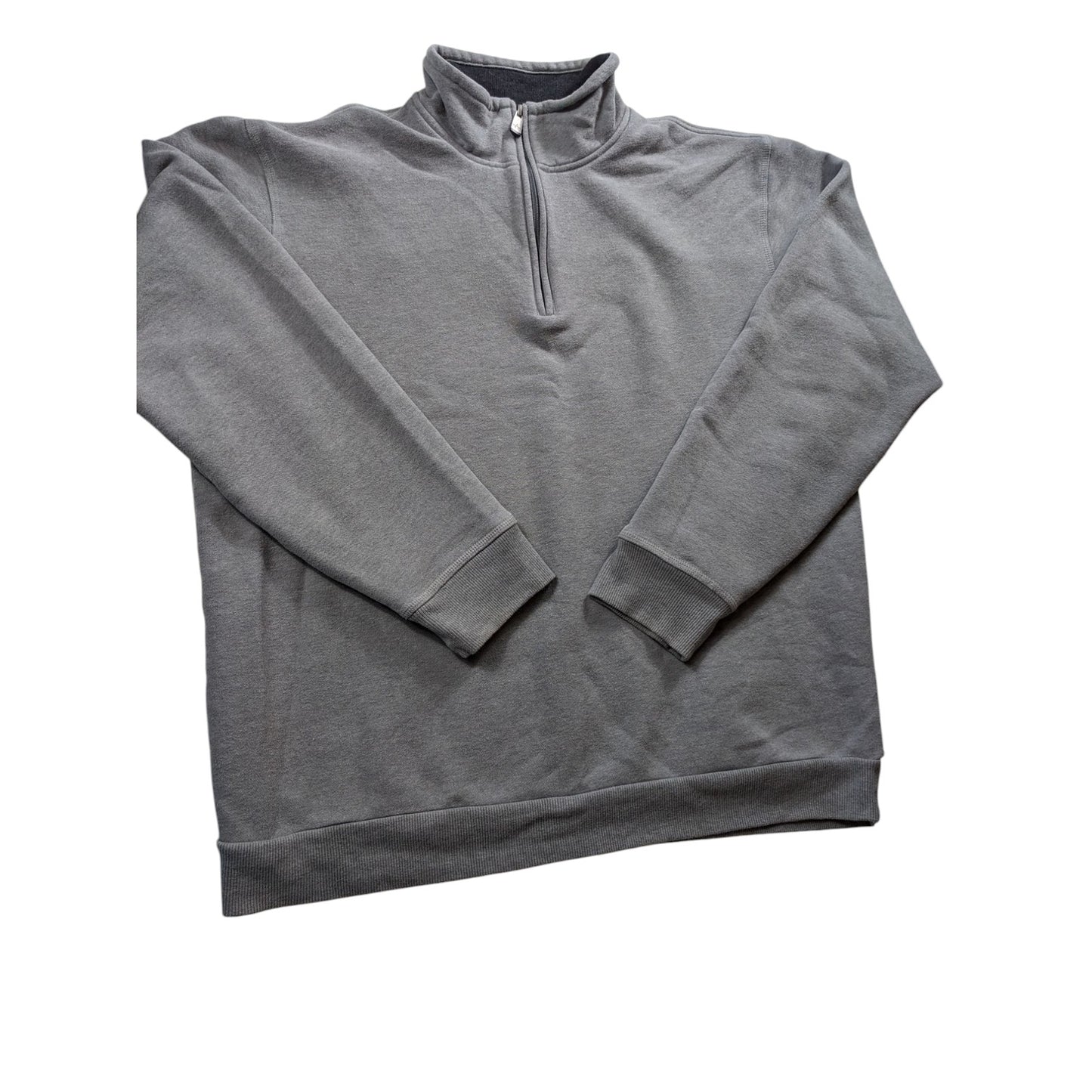 Arrow Sweatshirt Mens XL Quarter Zip Pullover Gray Fleece Lined Casual Classic