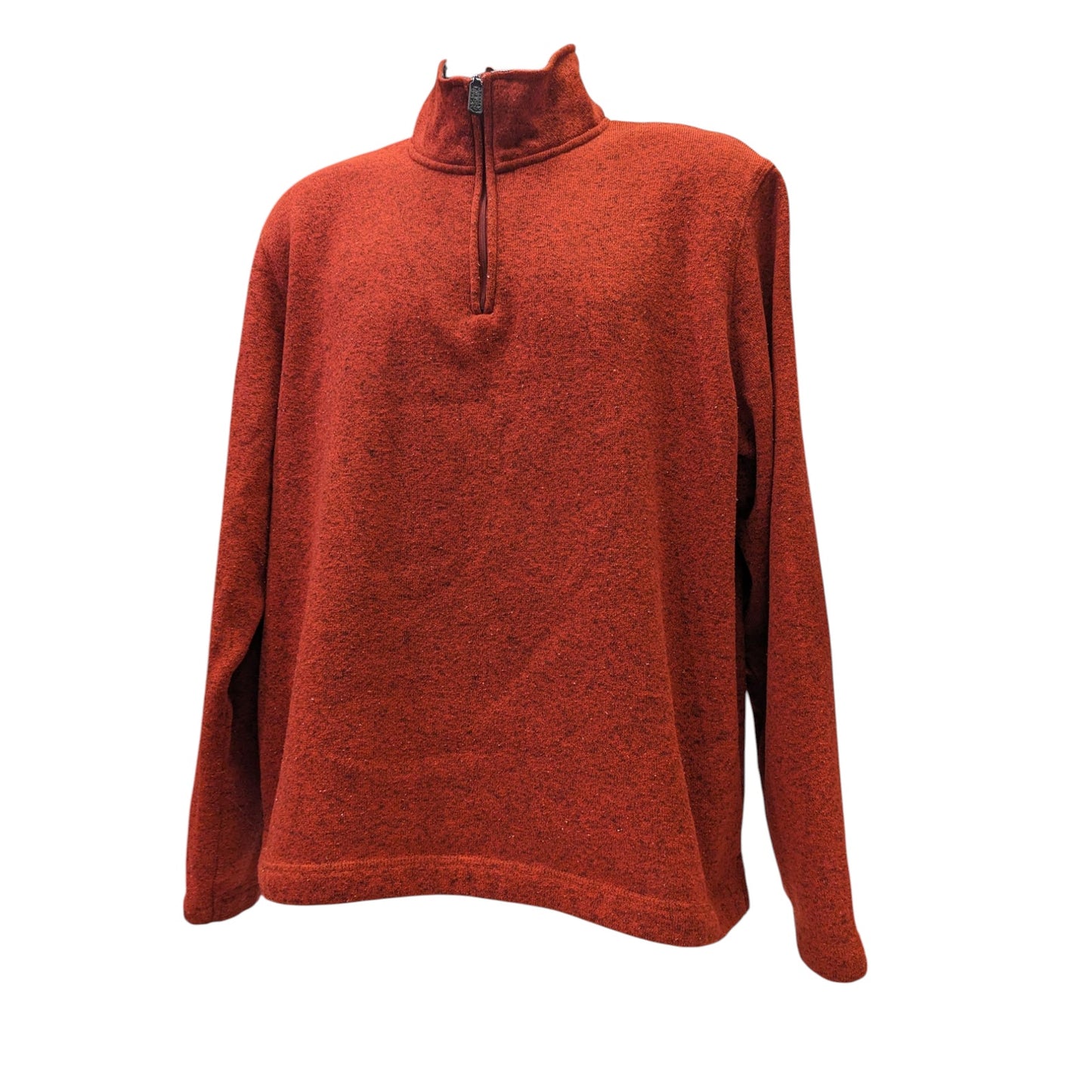 Wrangler Pullover Sweater Men Large Red Zip Fleece Pullover Sweater Polyester