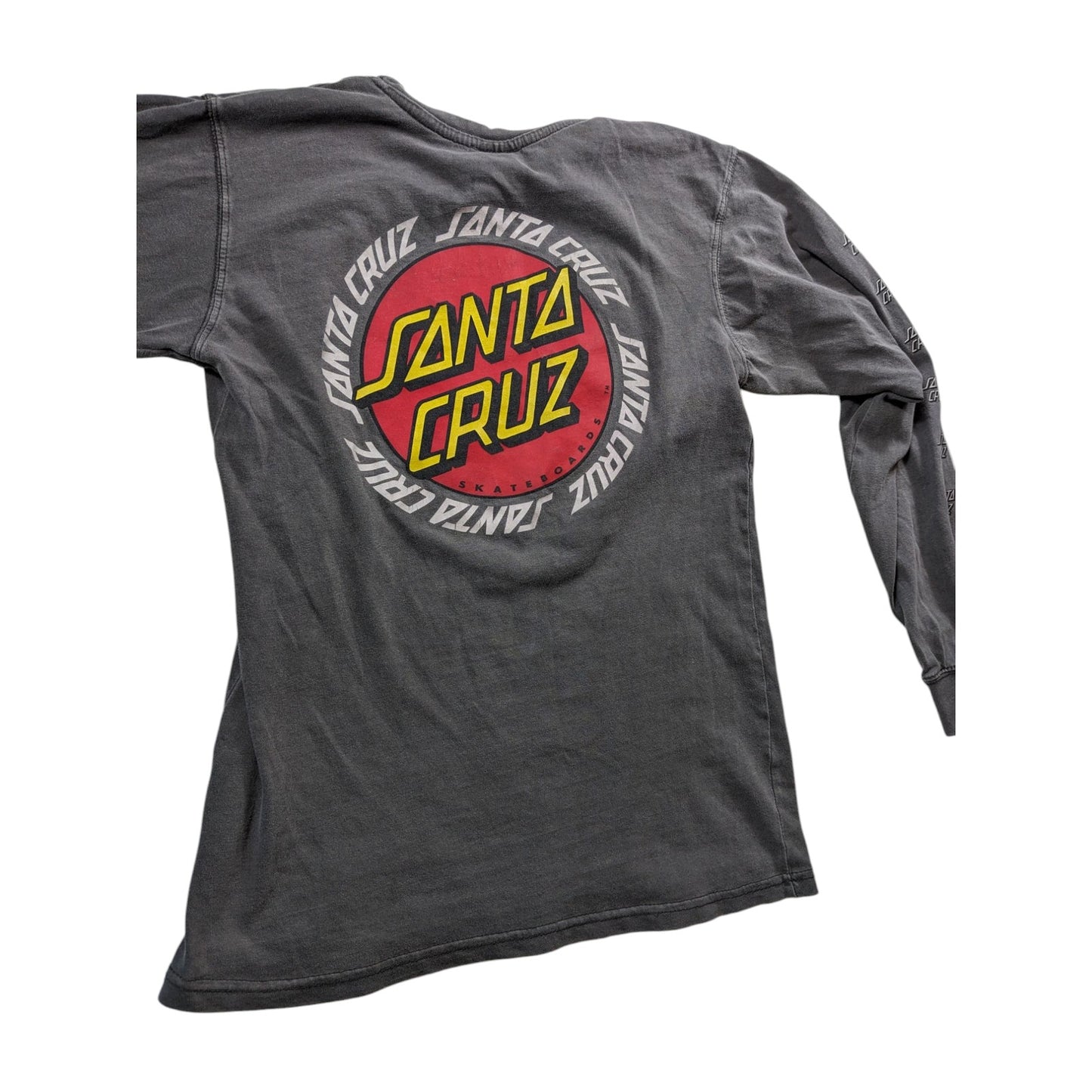 Santa Cruz Long Sleeve Logo Shirt Mens Medium Womens Large Skater Graphic Tee