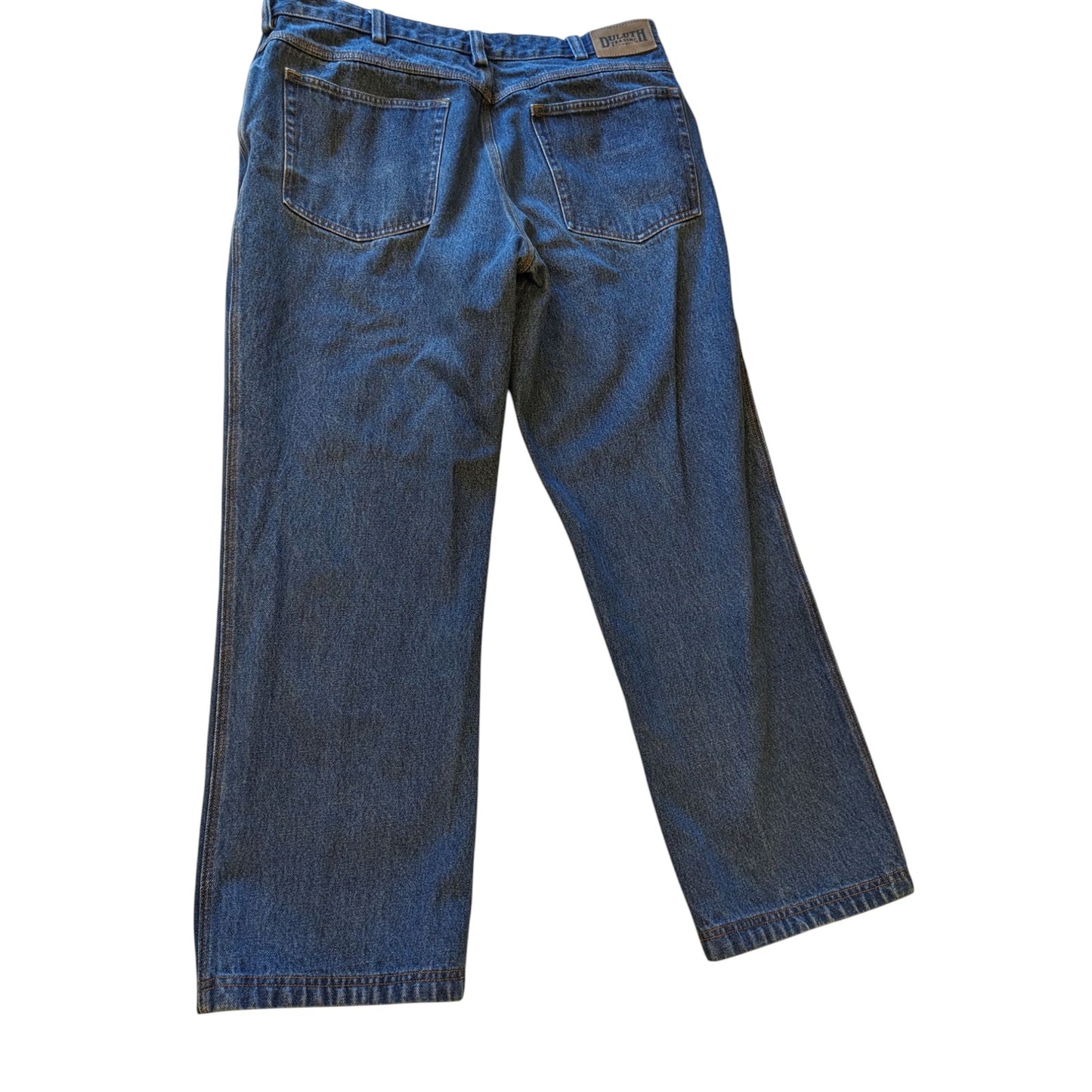 Duluth Trading Jeans Men 38x30 Blue Denim Workwear Pant Durable Rugged Carpenter