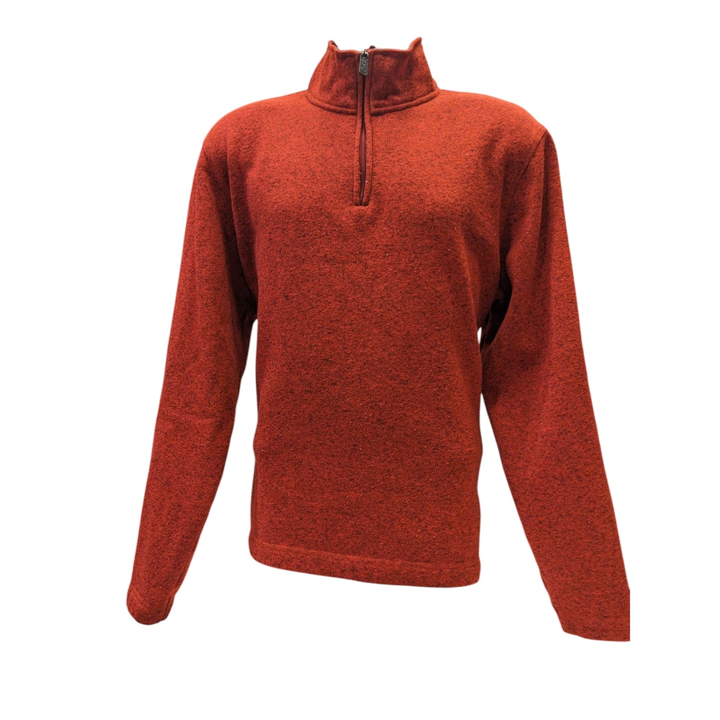 Wrangler Pullover Sweater Men Large Red Zip Fleece Pullover Sweater Polyester