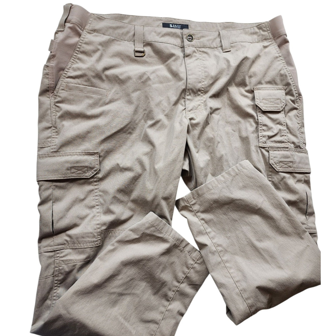 5.11 Tactical Pants Mens 42x30 Cargo Khaki Ripstop Utility Work Outdoor Hiking