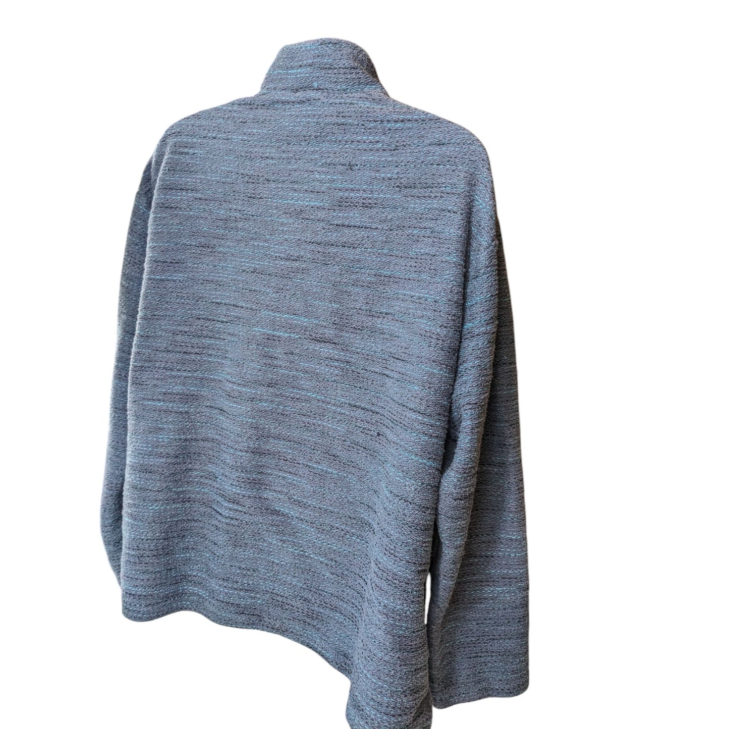 Southern Marsh Sweater Mens XL Pullover Blue Quarter Snap Mock Neck Preppy