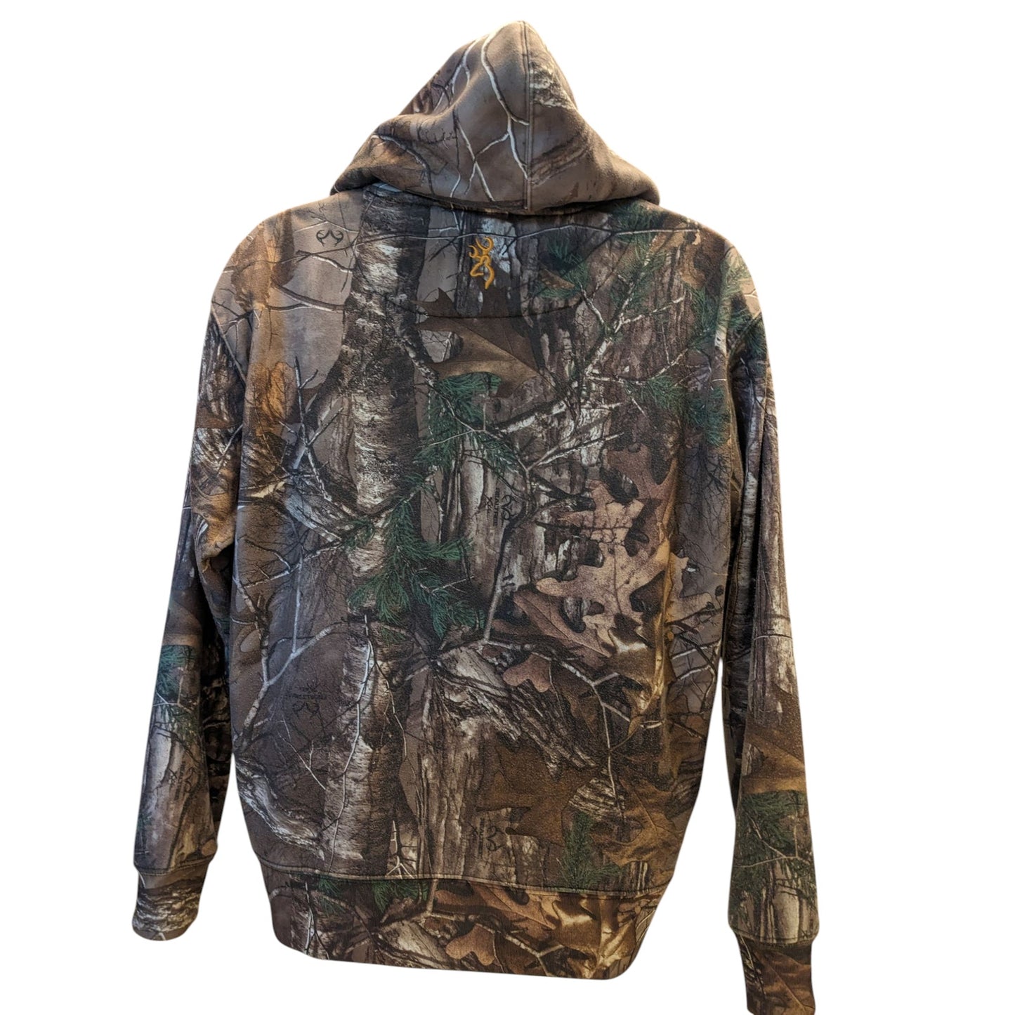 Browning Camo Hoodie Mens Large Pullover Hunting Sweatshirt Realtree Pattern