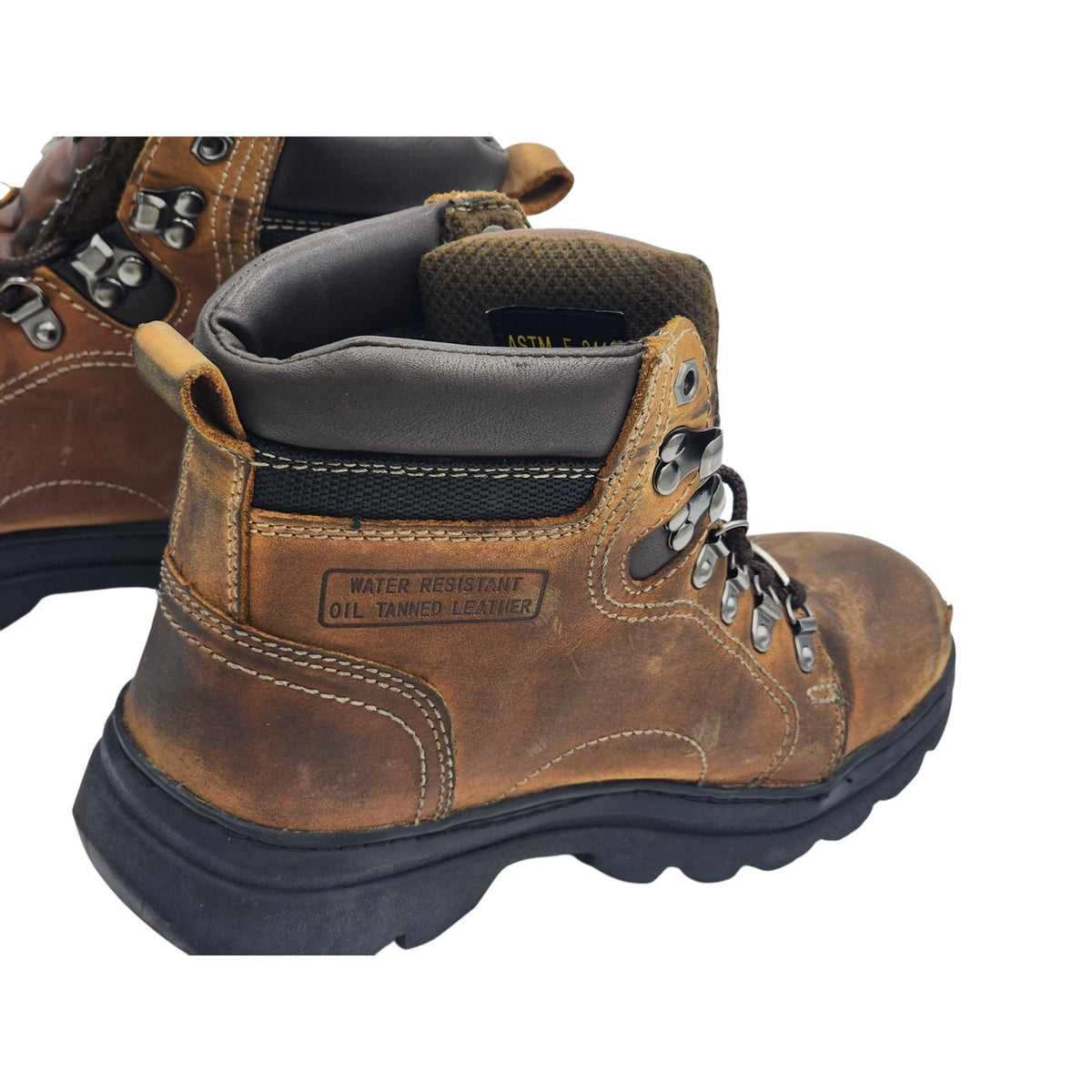 AdTec Steel Toe Work Boots Womens 9 Leather ASTM F2413 Lug Hiking Safety 2977