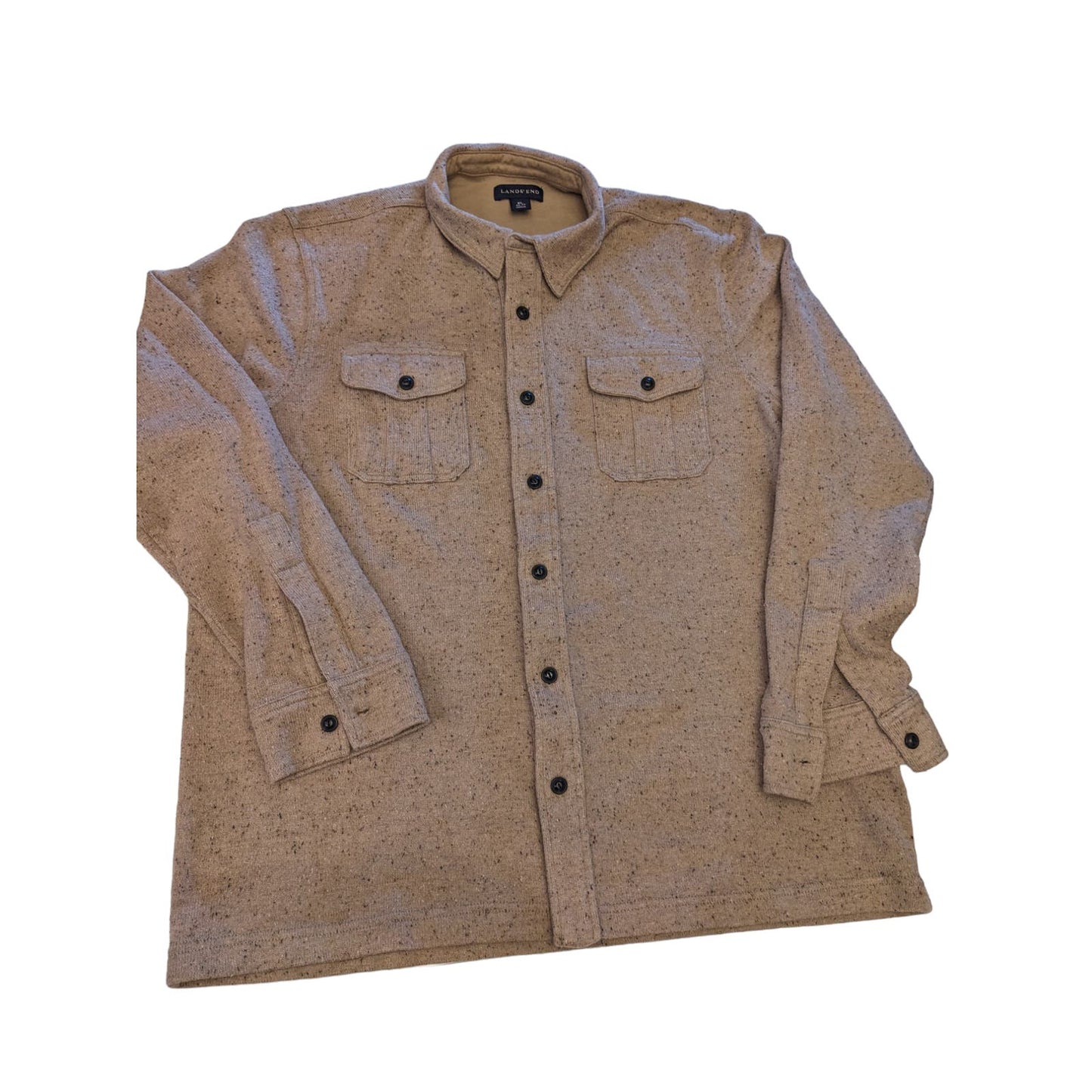 Lands End Shirt Jacket Mens XL 46-48 Shacket Long Sleeve Lumberjack Americana