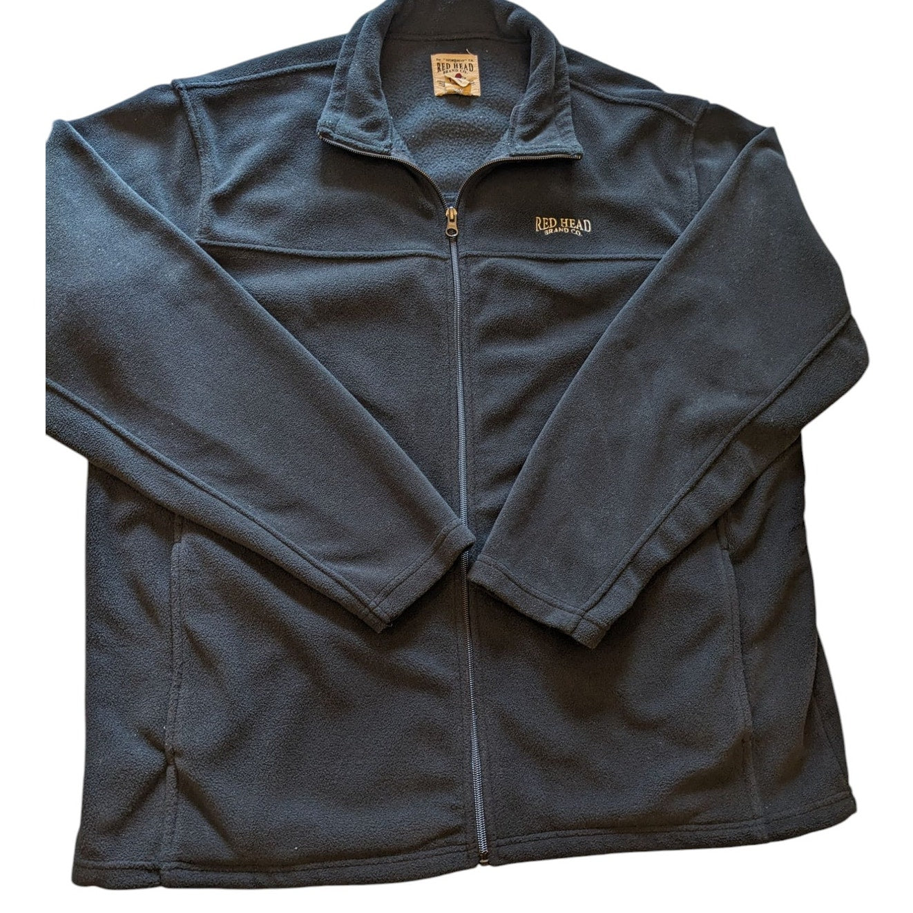 Redhead Fleece Jacket Mens XL Full Zip Black Outdoor Layer Hiking Field