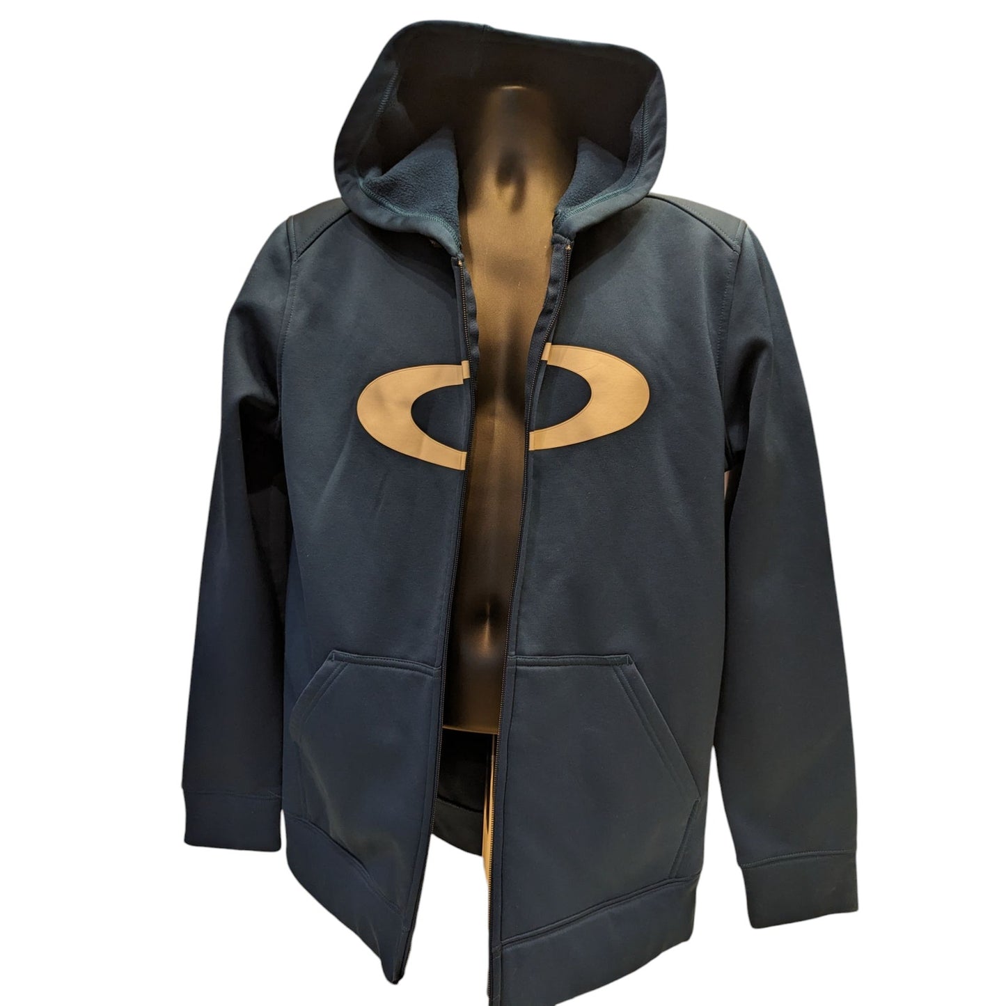 Oakley Hoodie Men Large Full Zip Hoodie Fleece Jacket Activewear Sweatshirt