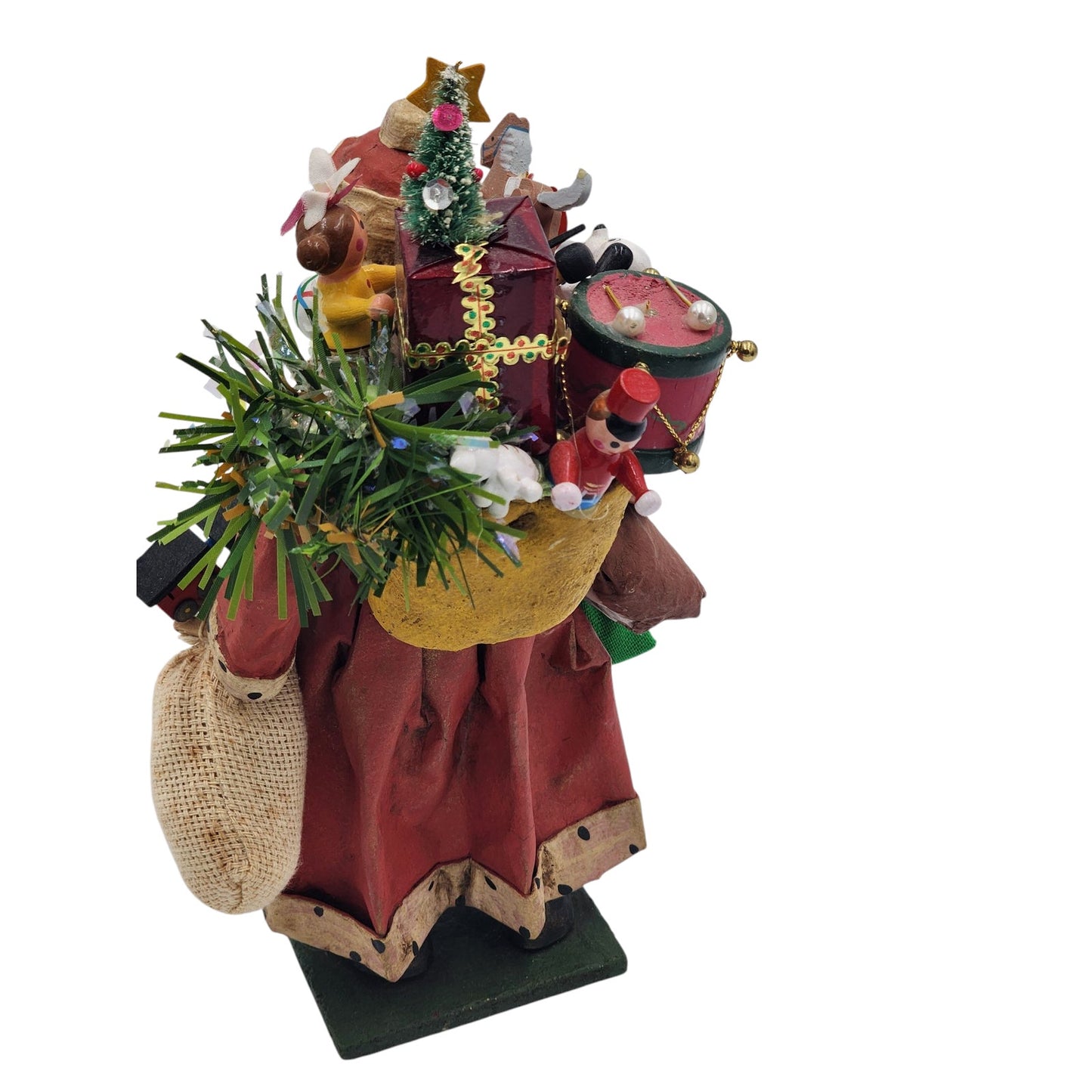 Vintage Italian Santa Figurine Italy HandPainted Old World Christmas Decor 10"