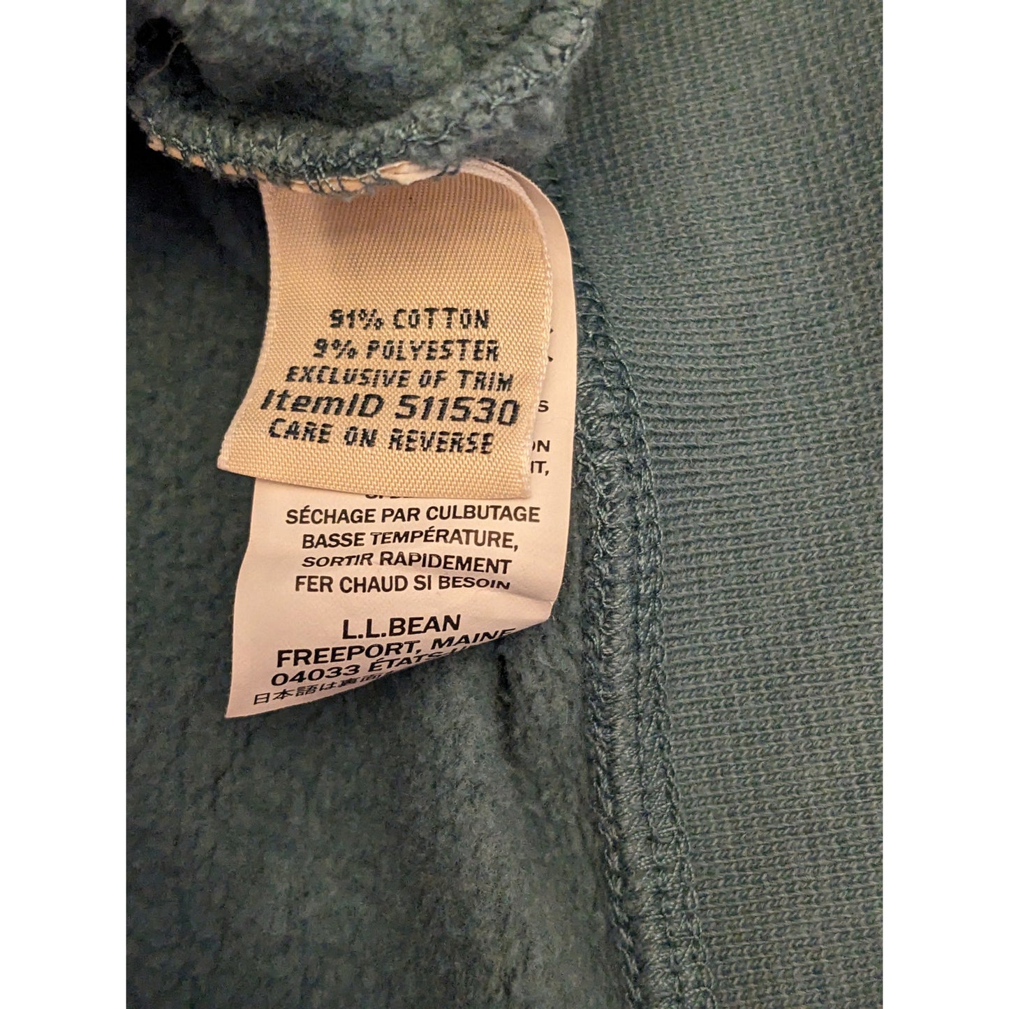 LL Bean Pullover Womens Medium Fleece Sweatshirt Traditional Fit Kangaroo Pocket