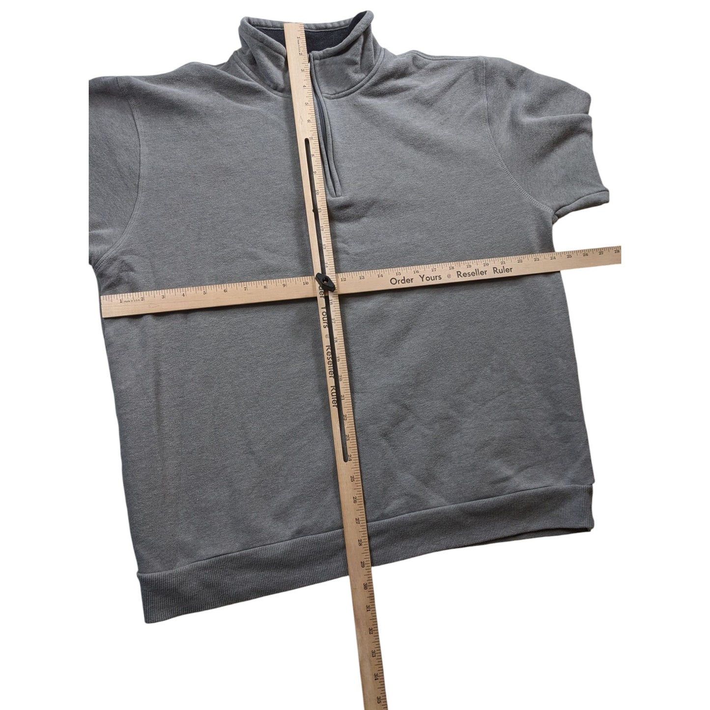 Arrow Sweatshirt Mens XL Quarter Zip Pullover Gray Fleece Lined Casual Classic