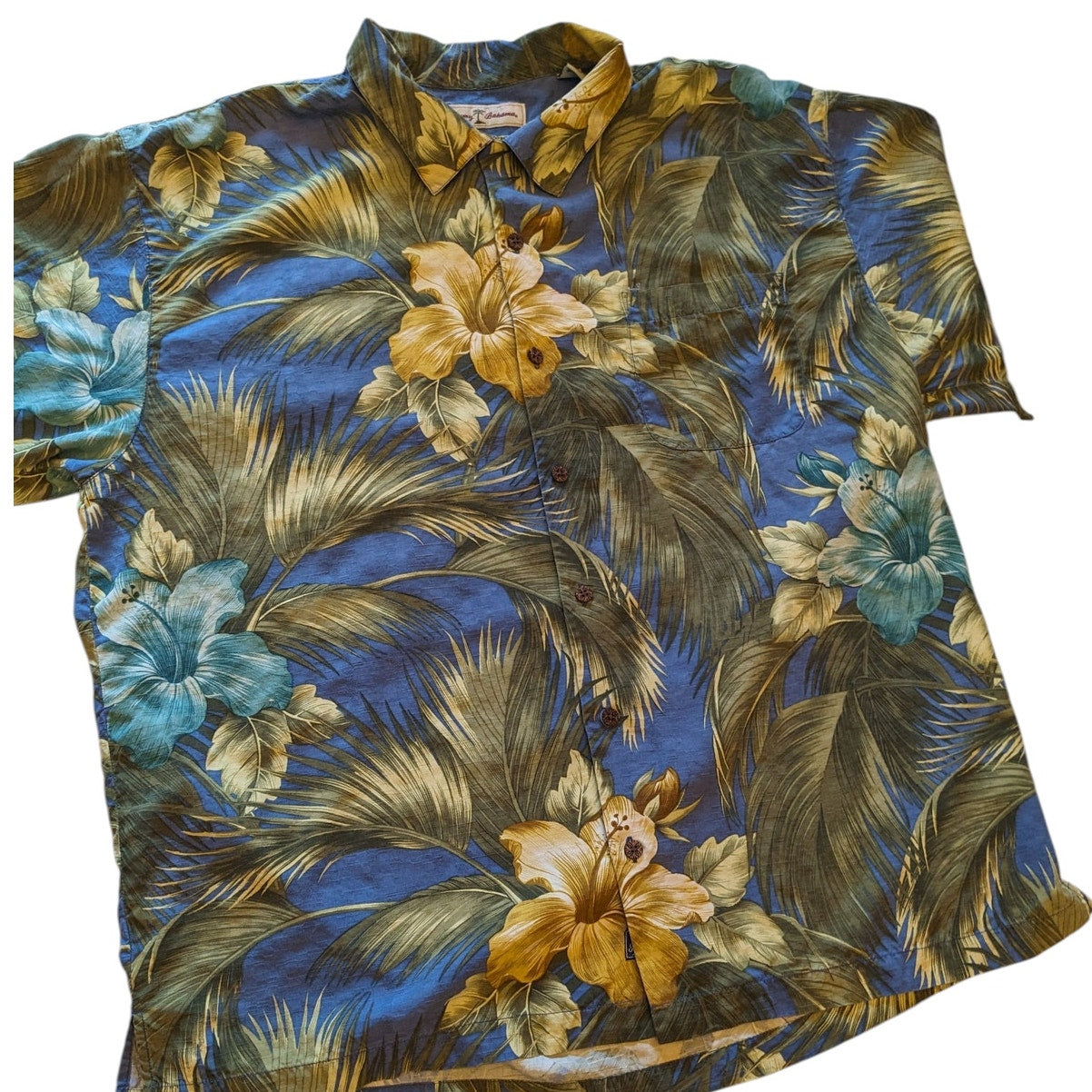 Tommy Bahama Silk Hawaiian Shirt Men XL Tropical Button Short Sleeve Luau Beach