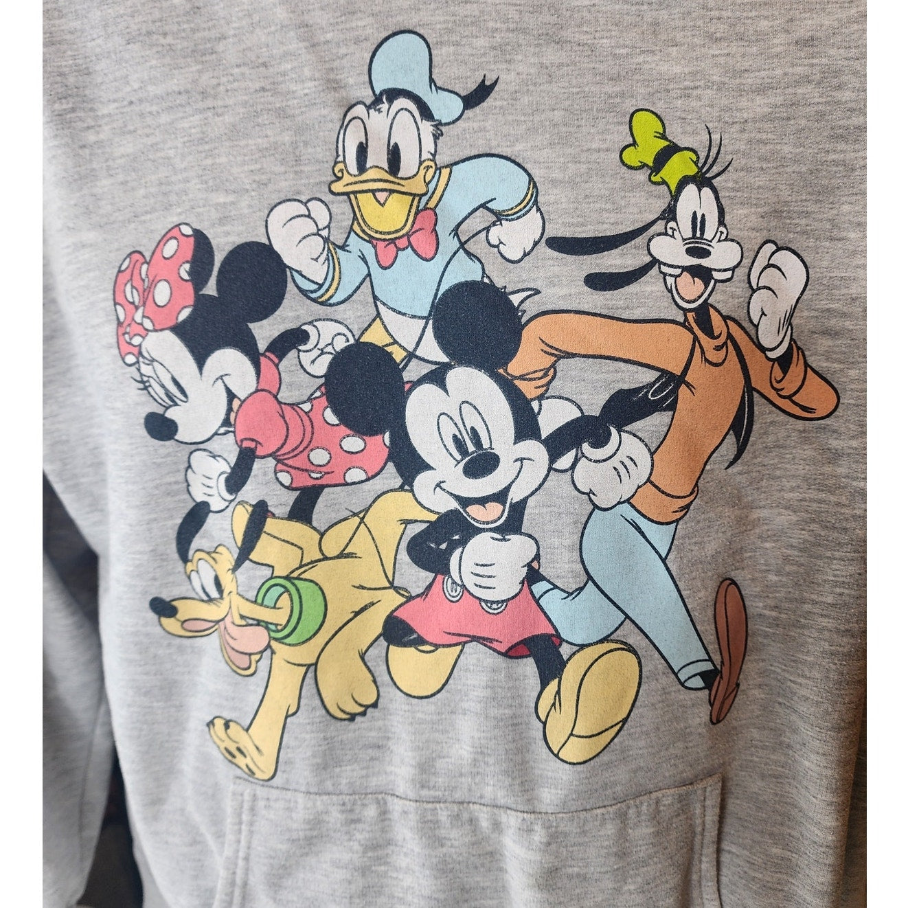 Disney Mickey Hoodie Youth XL Men S Women M Sweatshirt Minnie Donald Goofy Pluto
