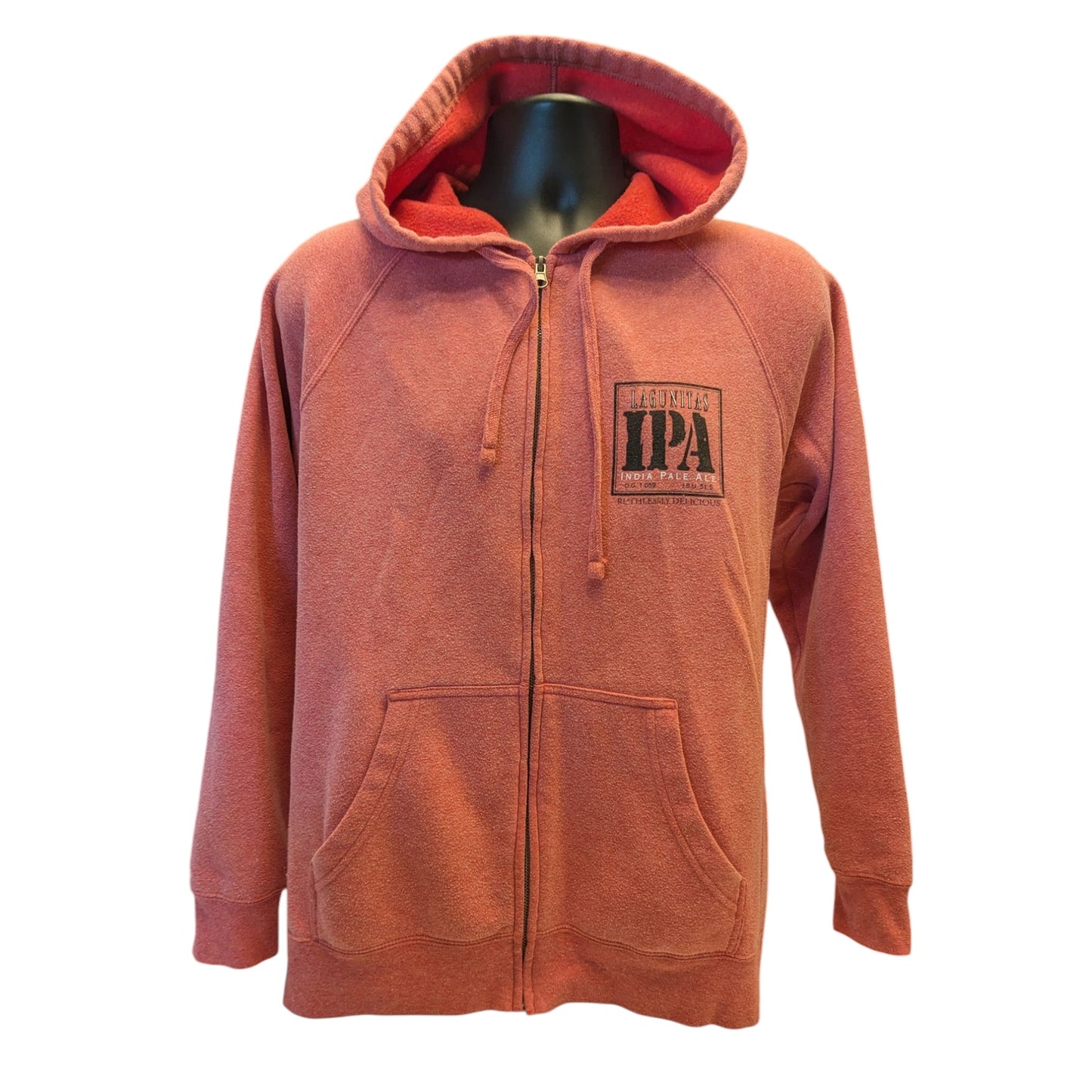 Lagunitas IPA Hoodie Independent Trading Co Mens Small Full Zip Beer Graphic