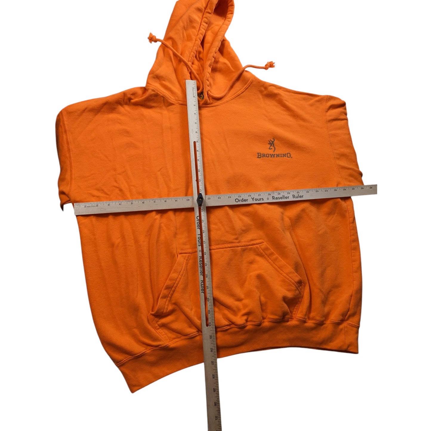 Browning Orange Hoodie Mens 2XL Hunting Sweatshirt Pullover Hiking Kangaroo