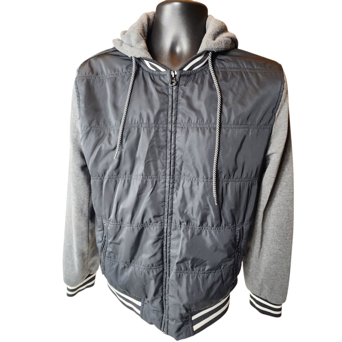 American Rag Varsity Bomber Jacket Hoodie Mens Medium Full Zip Casual Streetwear