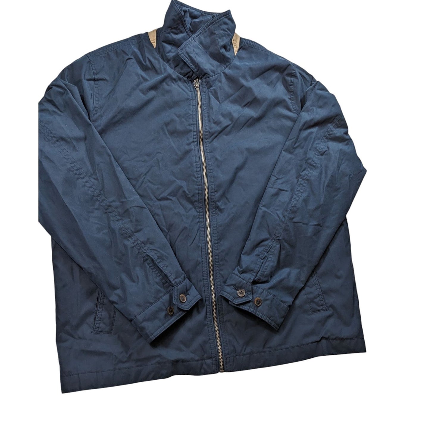 Black Rivet Jacket Men Large Lightweight Windbreaker Gingham Check Streetwear