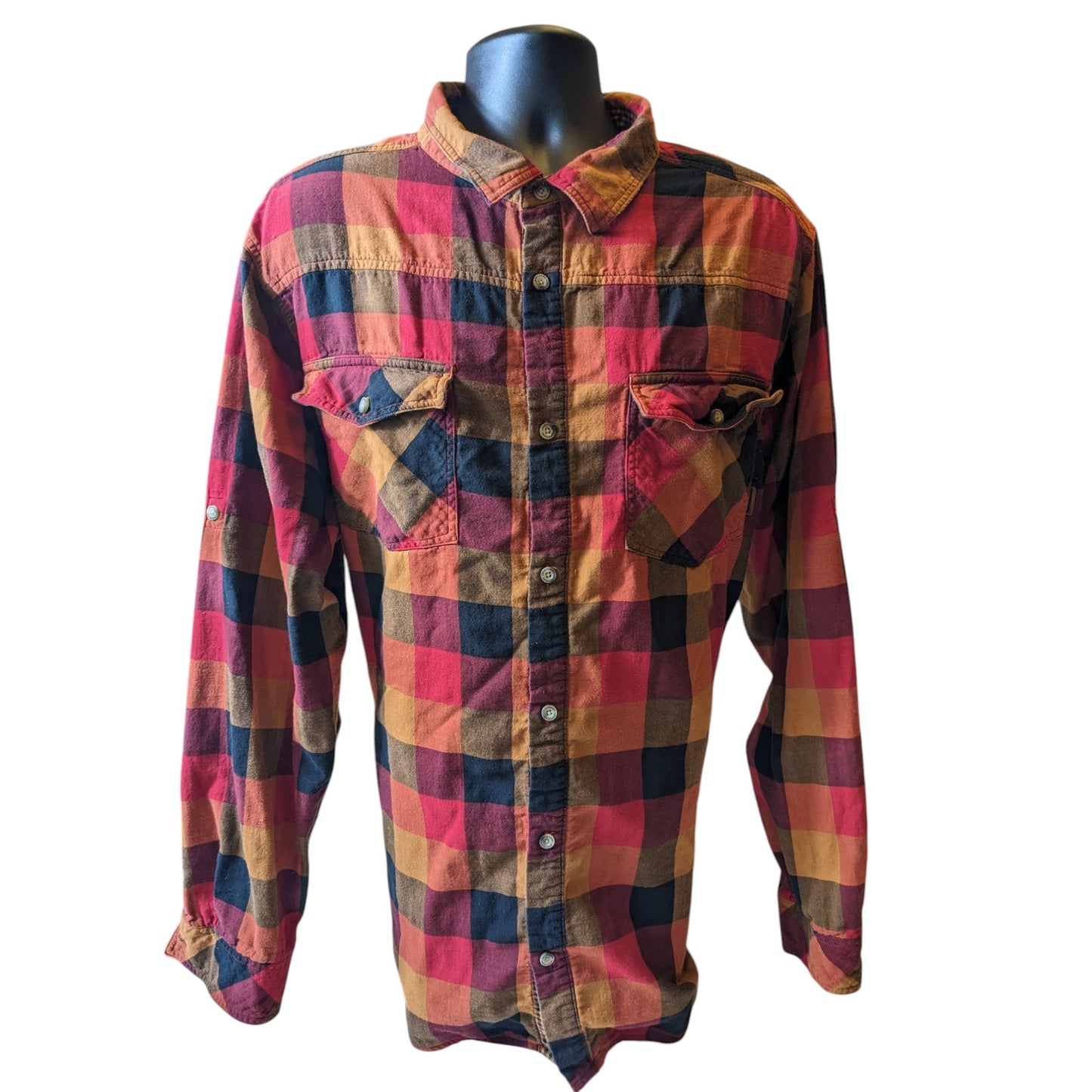Legendary Whitetails Flannel Shirt Men 2XLT Buffalo Plaid Button Up Lumberjack